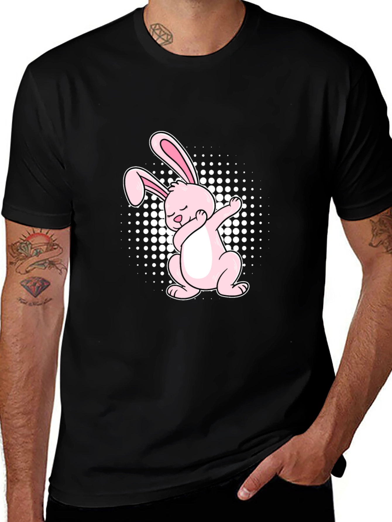 Dabbing Easter Bunny Mens T-Shirt