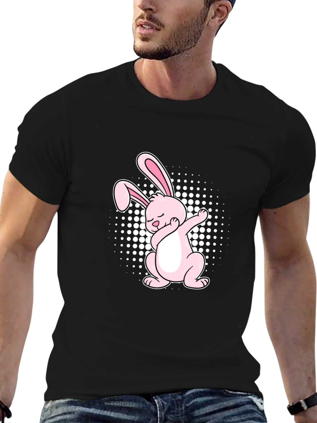 Dabbing Easter Bunny Mens T-Shirt