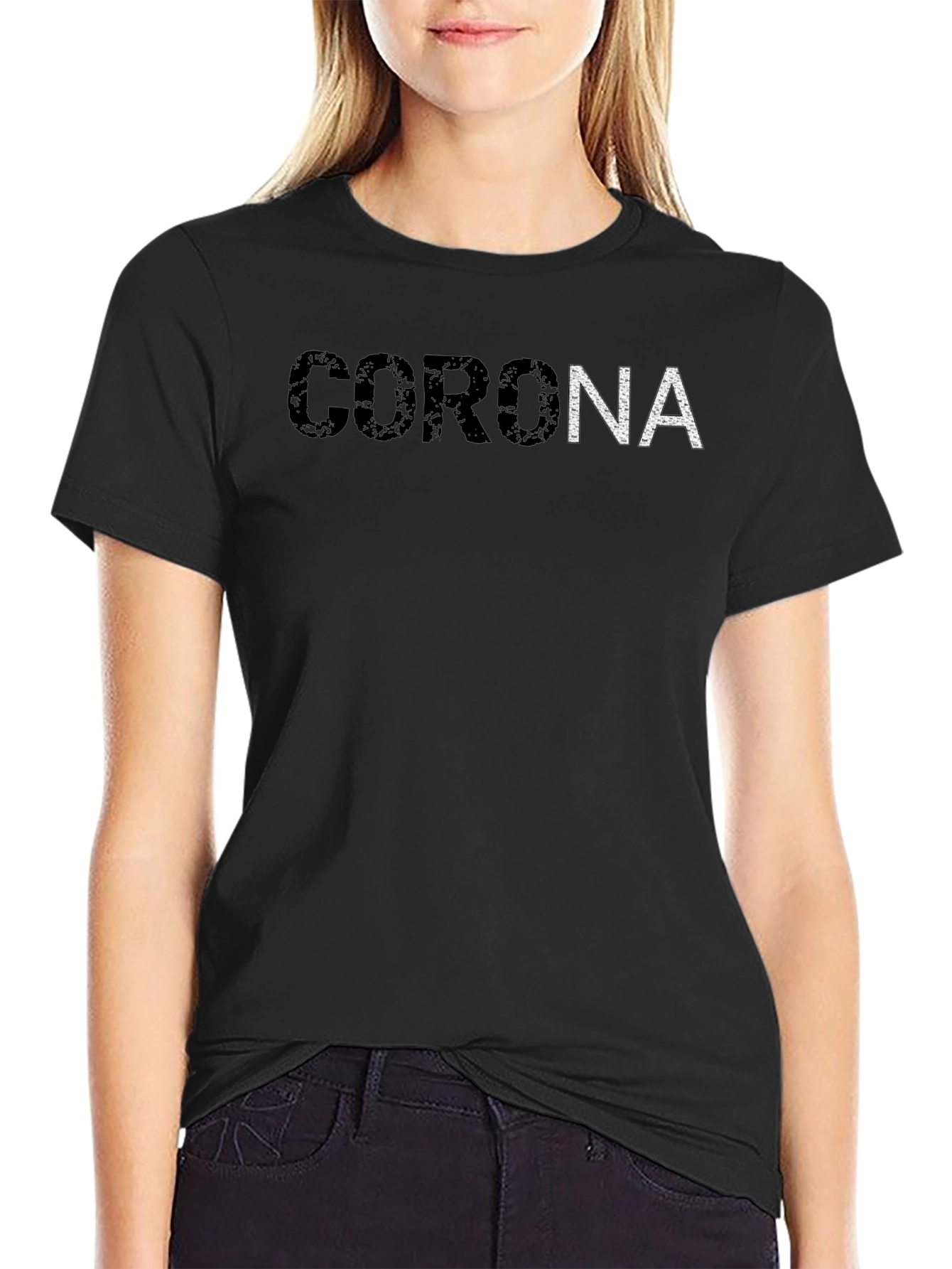 Corona Graphic Black T-Shirt - Mens