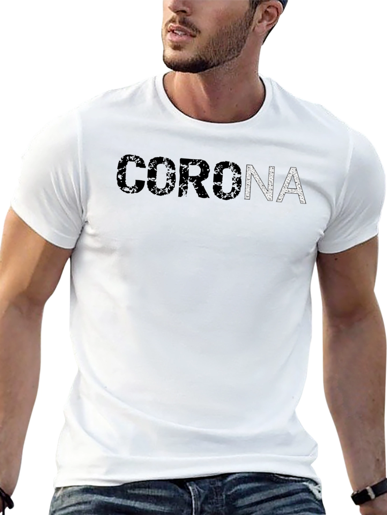 Corona Graphic Black T-Shirt - Mens