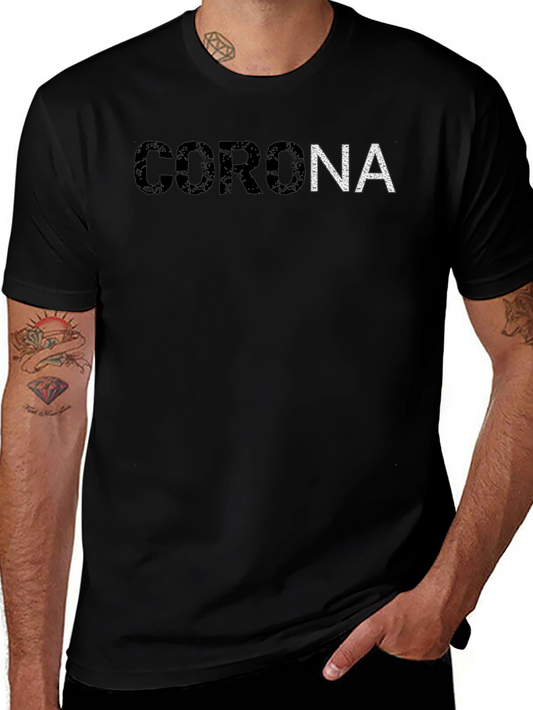 Corona Graphic Black T-Shirt - Mens