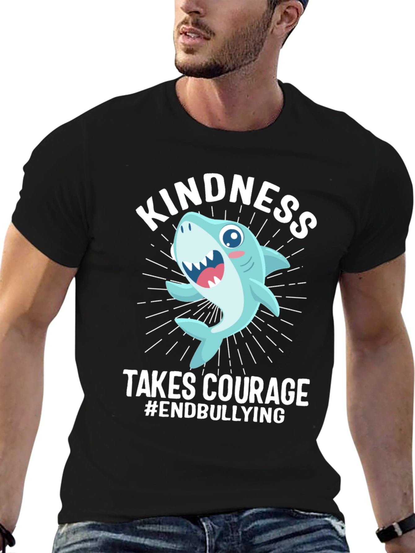 Kindness Takes Courage Anti-Bullying Shark T-Shirt