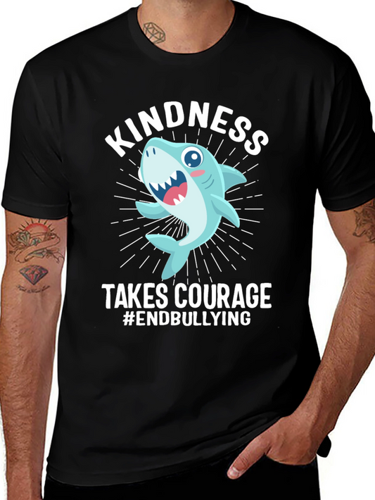 Kindness Takes Courage Anti-Bullying Shark T-Shirt