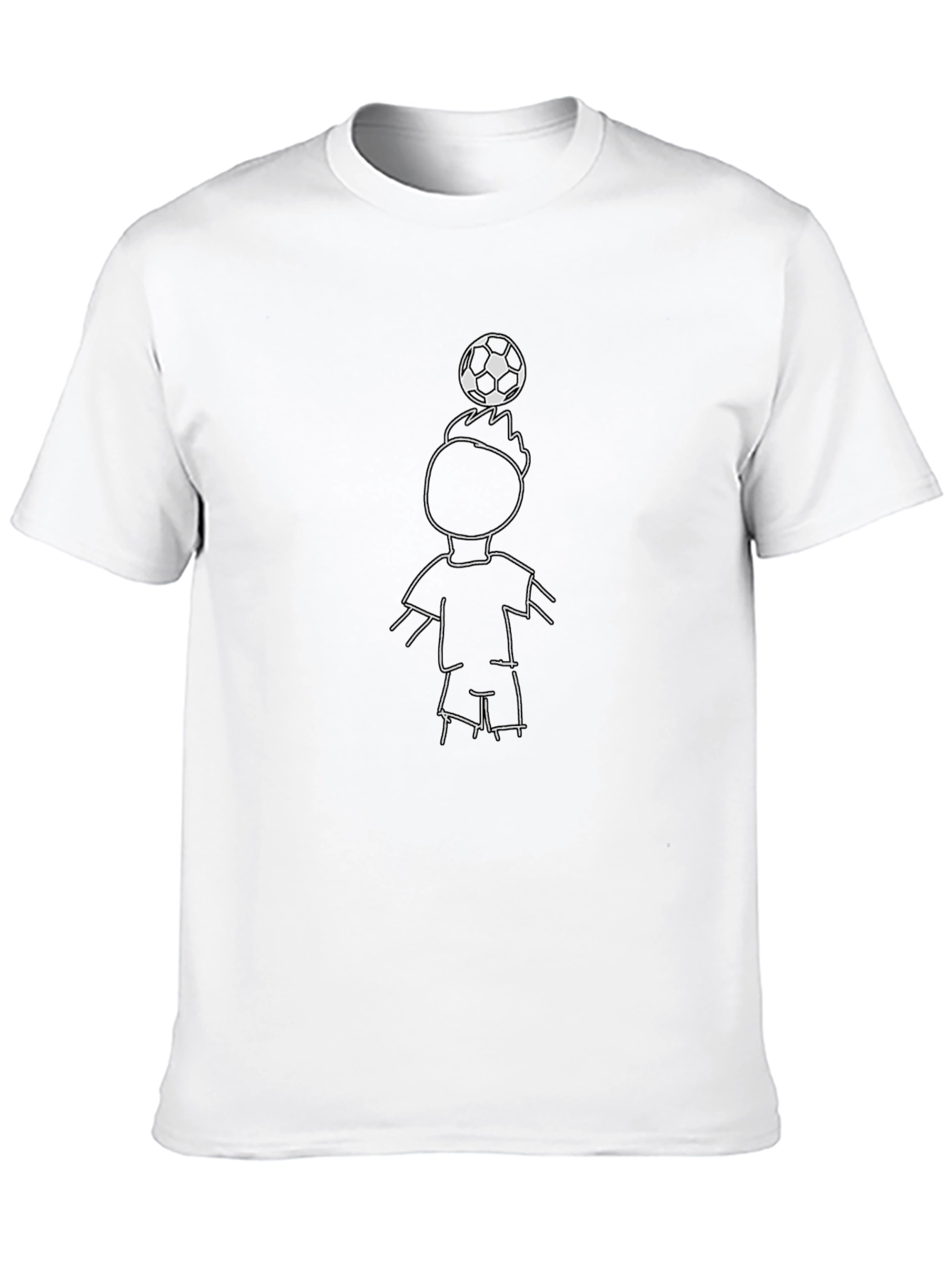 Soccer Boy Graphic Tee - Casual Black T-Shirt
