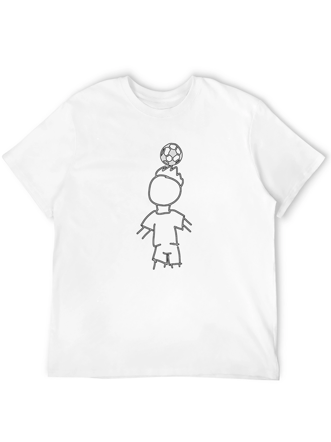 Soccer Boy Graphic Tee - Casual Black T-Shirt