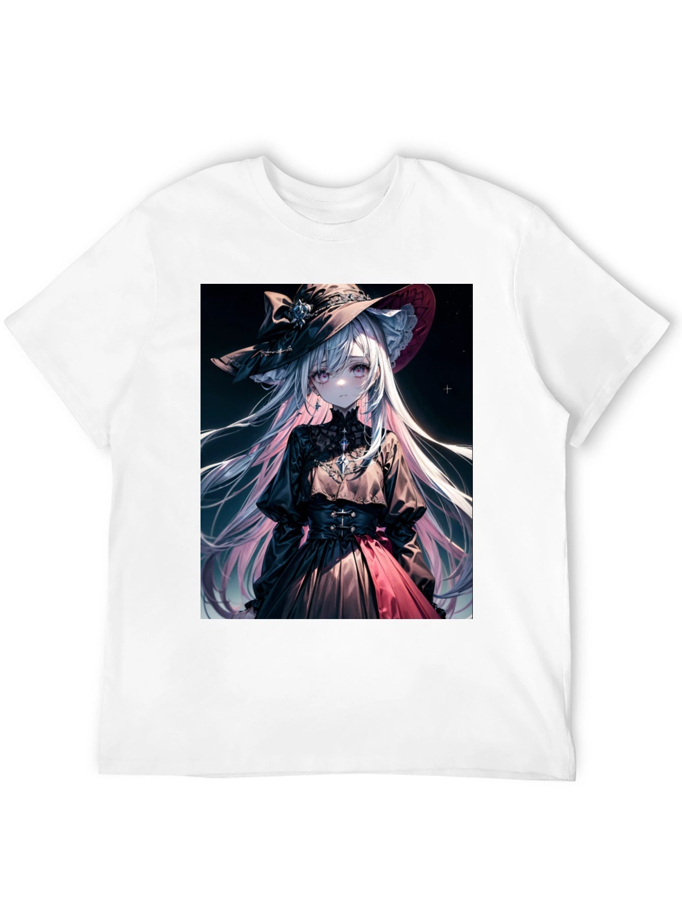 Anime Girl Graphic Tee - Stylish Black Cotton T-Shirt