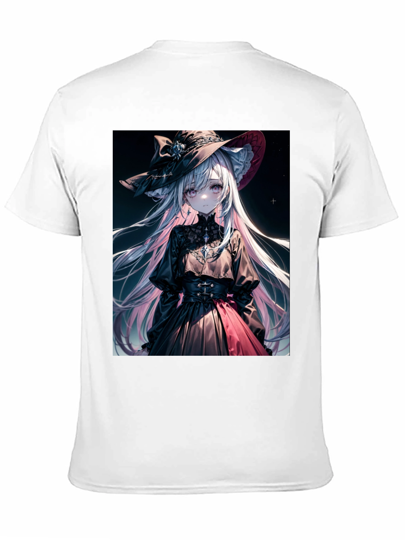 Anime Girl Graphic Tee - Stylish Black Cotton T-Shirt