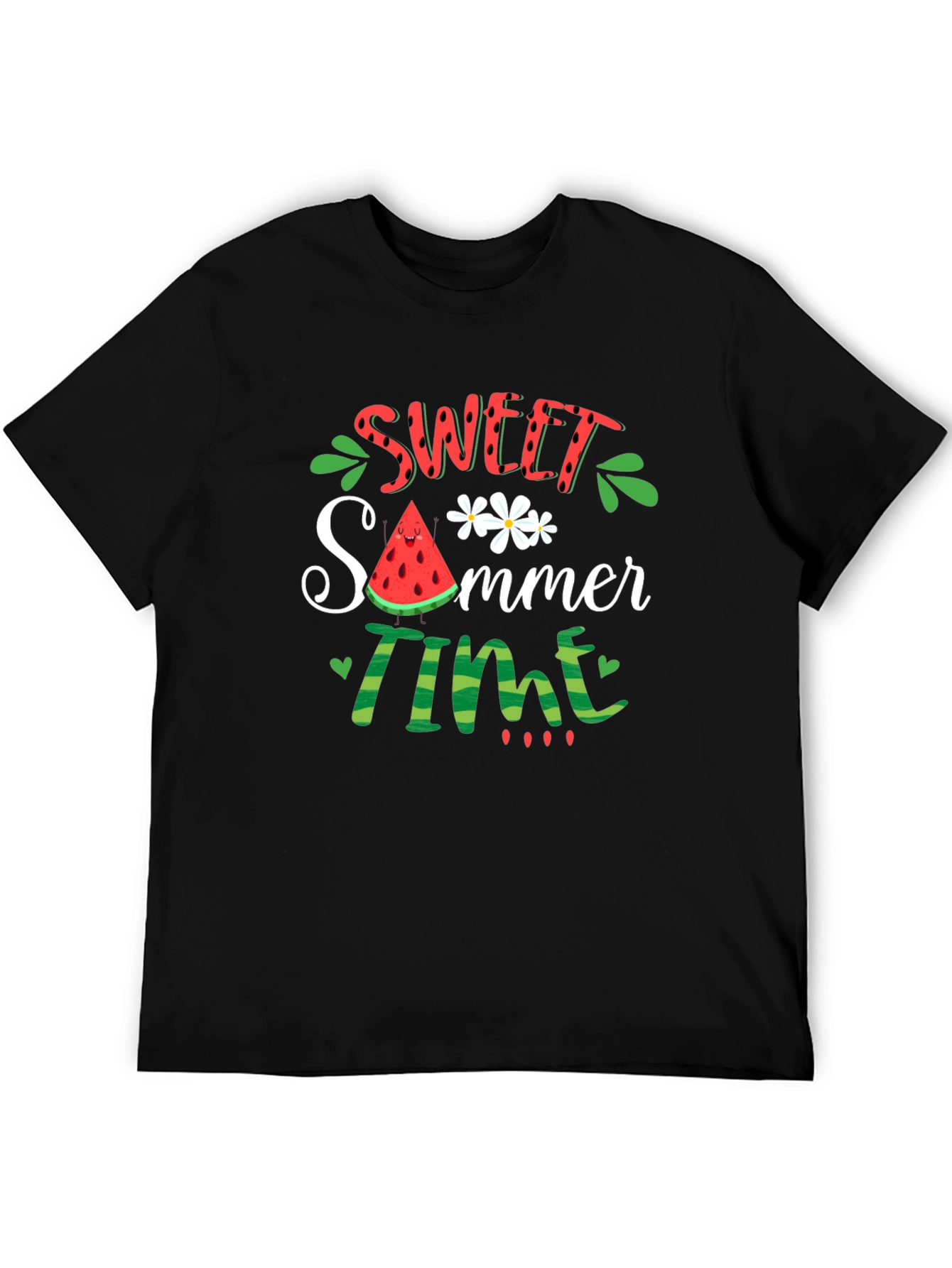 Sweet Summer Time Graphic Tee - Black