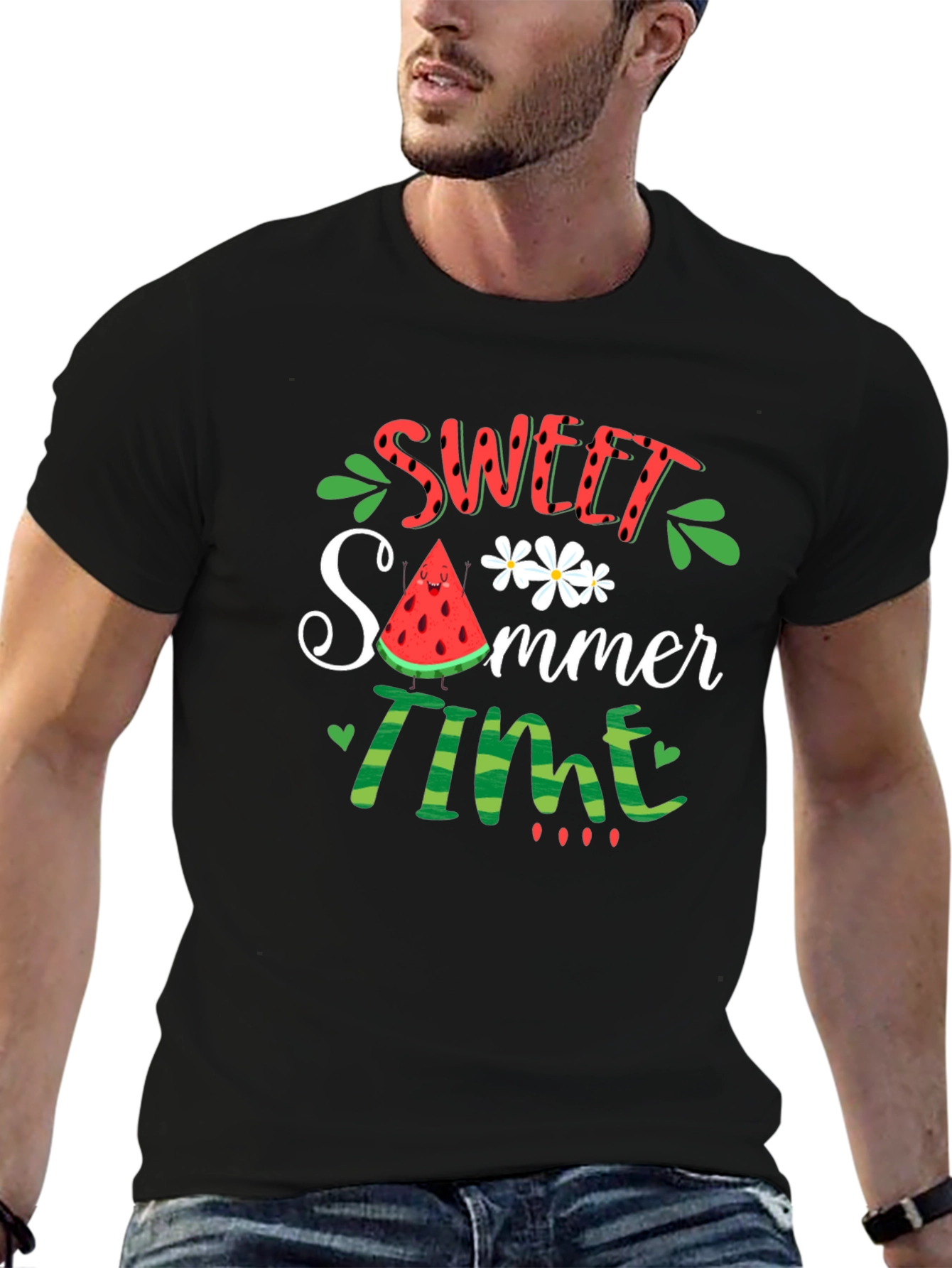 Sweet Summer Time Graphic Tee - Black