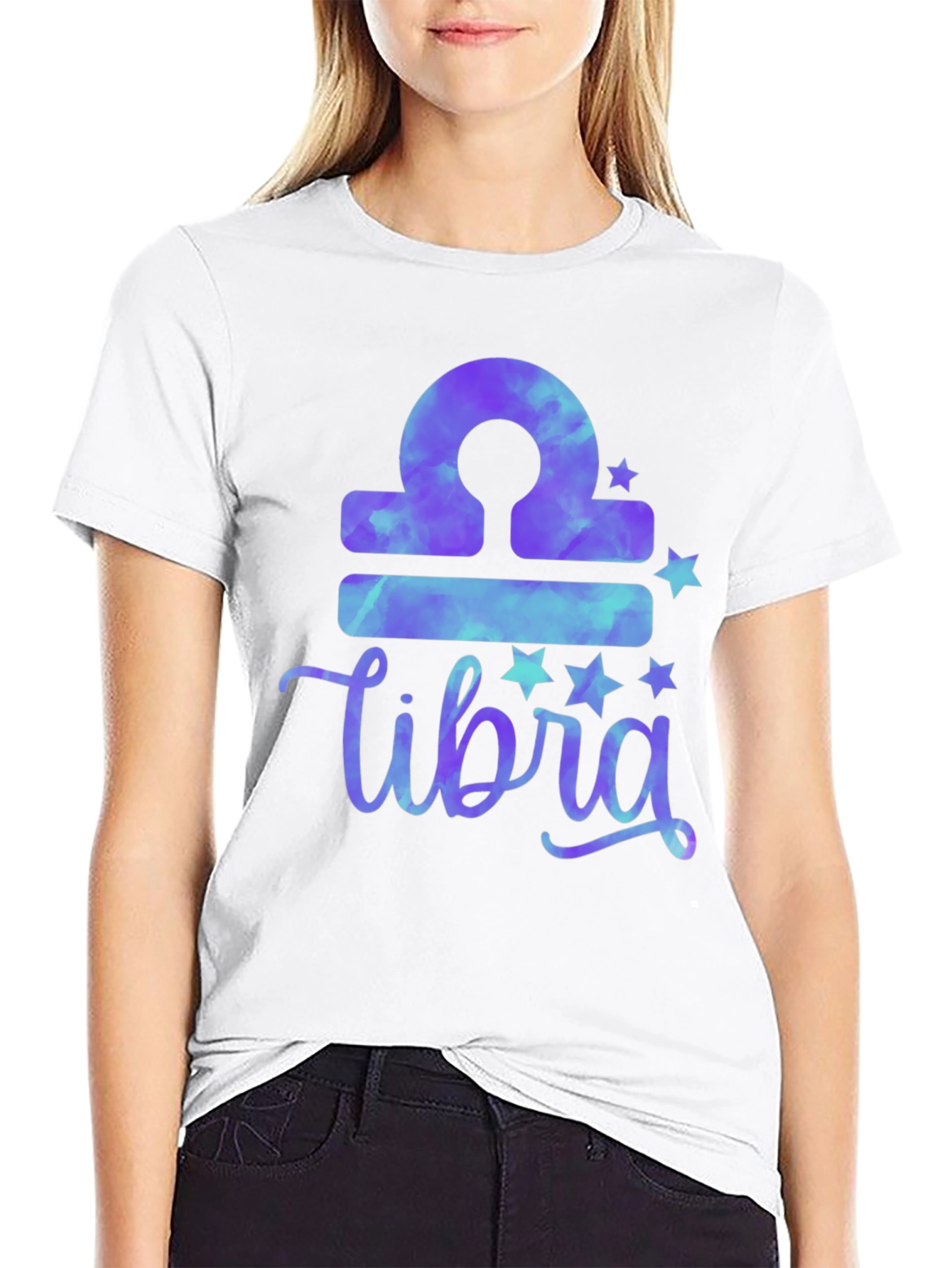 Libra Zodiac Tie-Dye T-Shirt