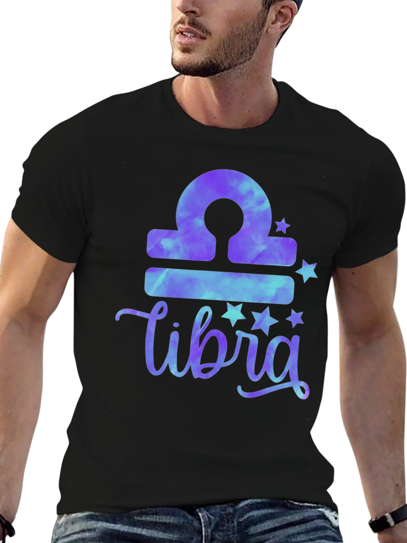 Libra Zodiac Tie-Dye T-Shirt