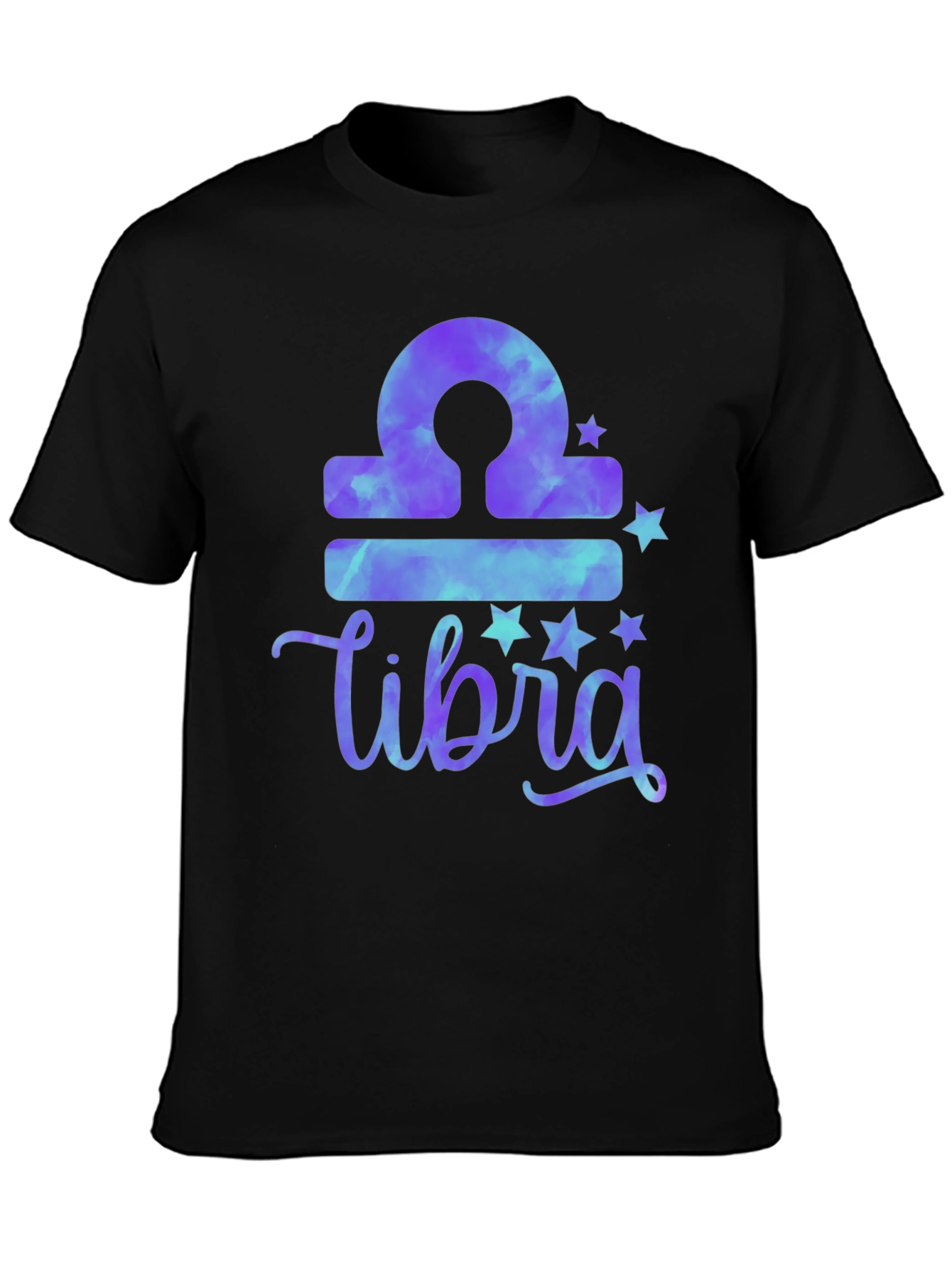 Libra Zodiac Tie-Dye T-Shirt