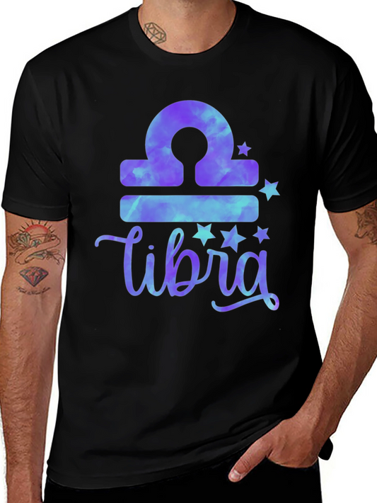 Libra Zodiac Tie-Dye T-Shirt