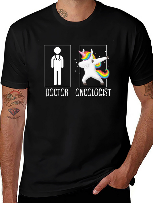 Doctor Oncologist Unicorn Dabbing T-Shirt - Funny Cancer Gift
