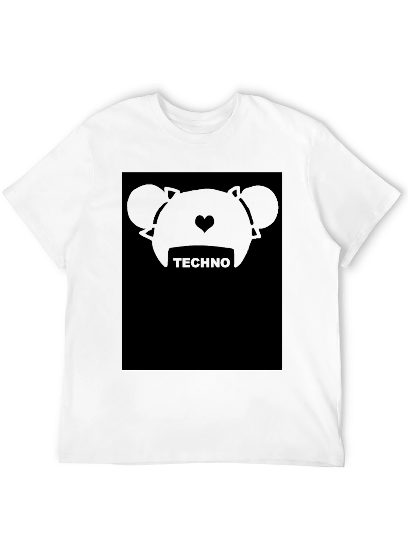 Techno Bear Graphic Tee - Modern Style