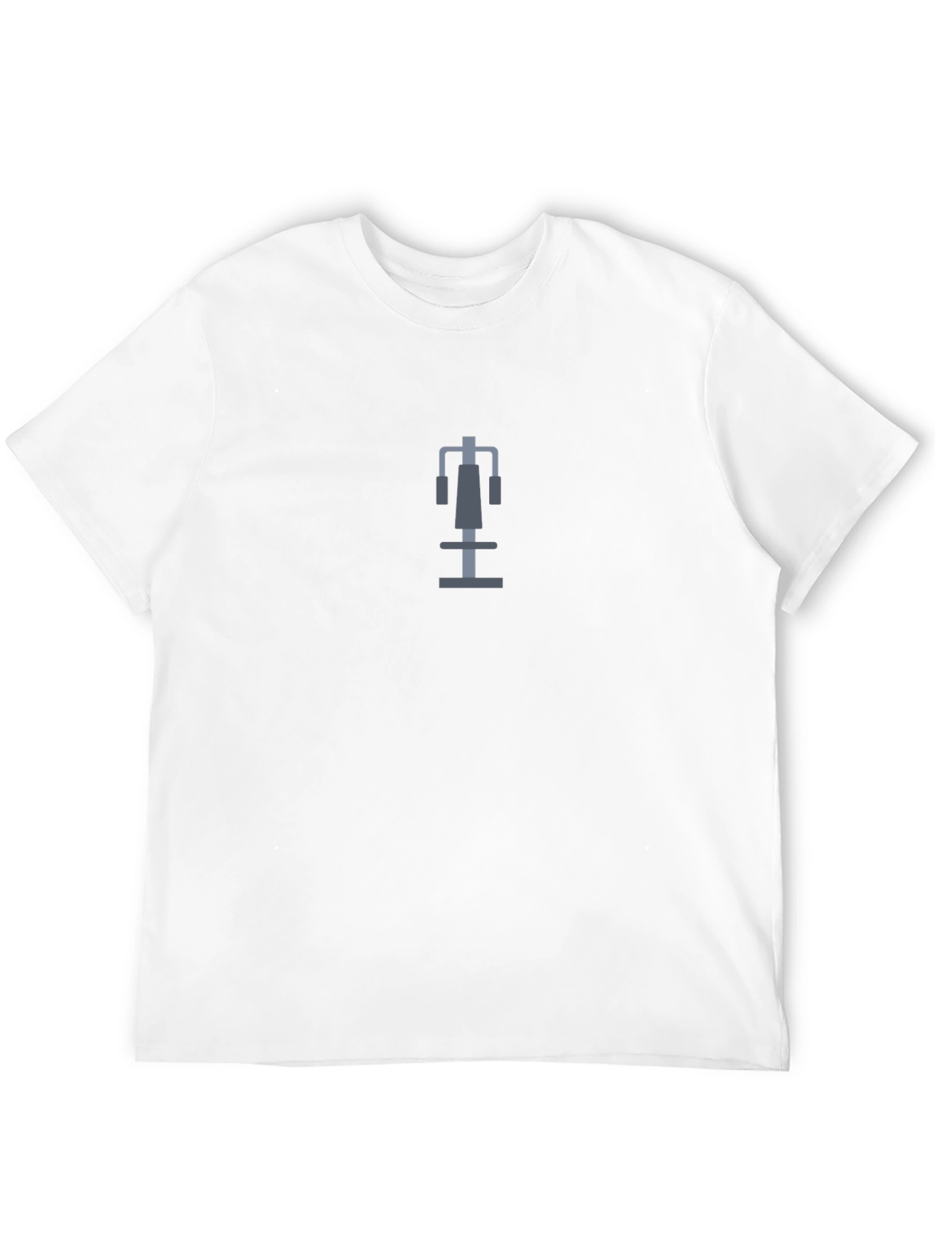 Mens Black T-Shirt with Gym Bench Graphic