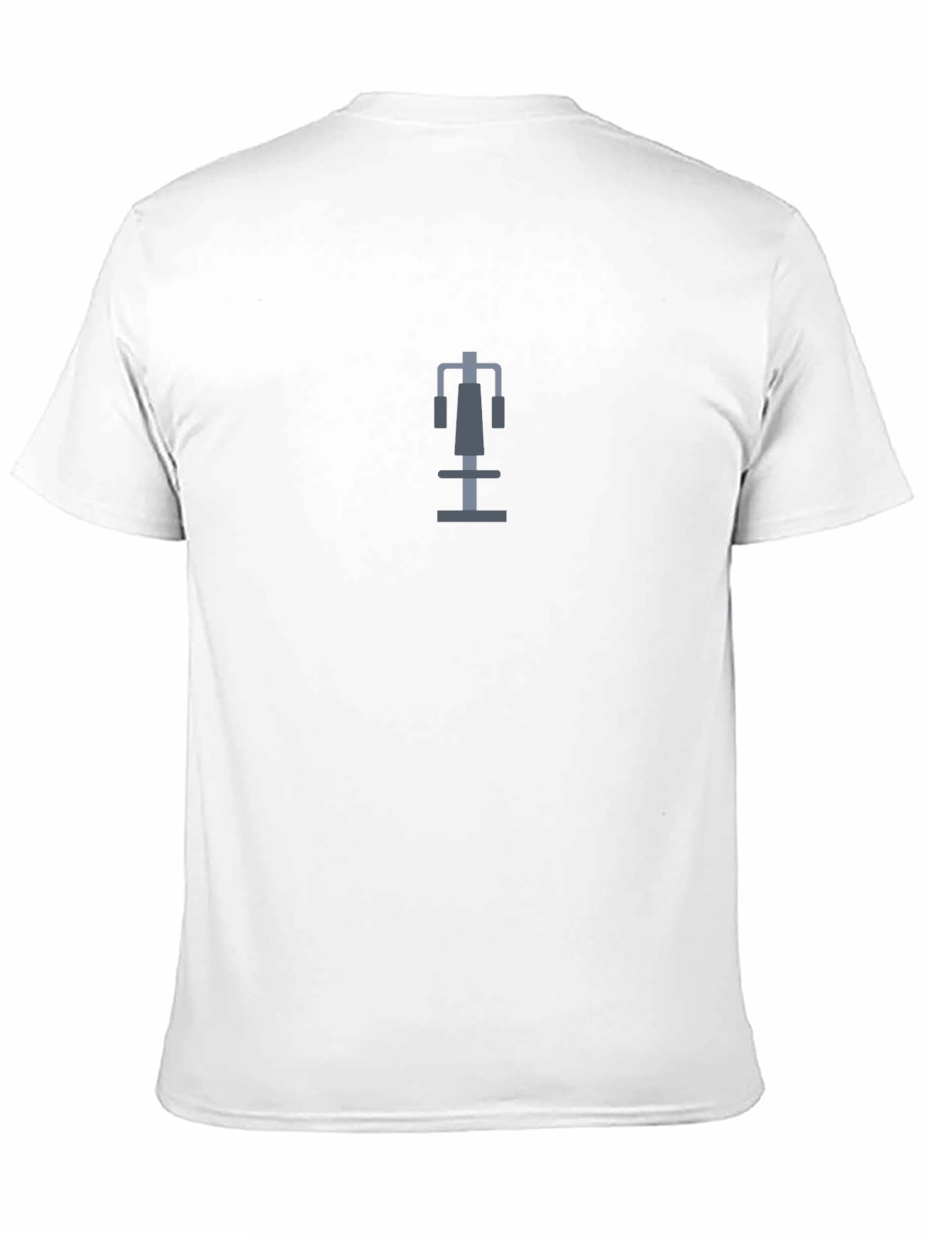 Mens Black T-Shirt with Gym Bench Graphic