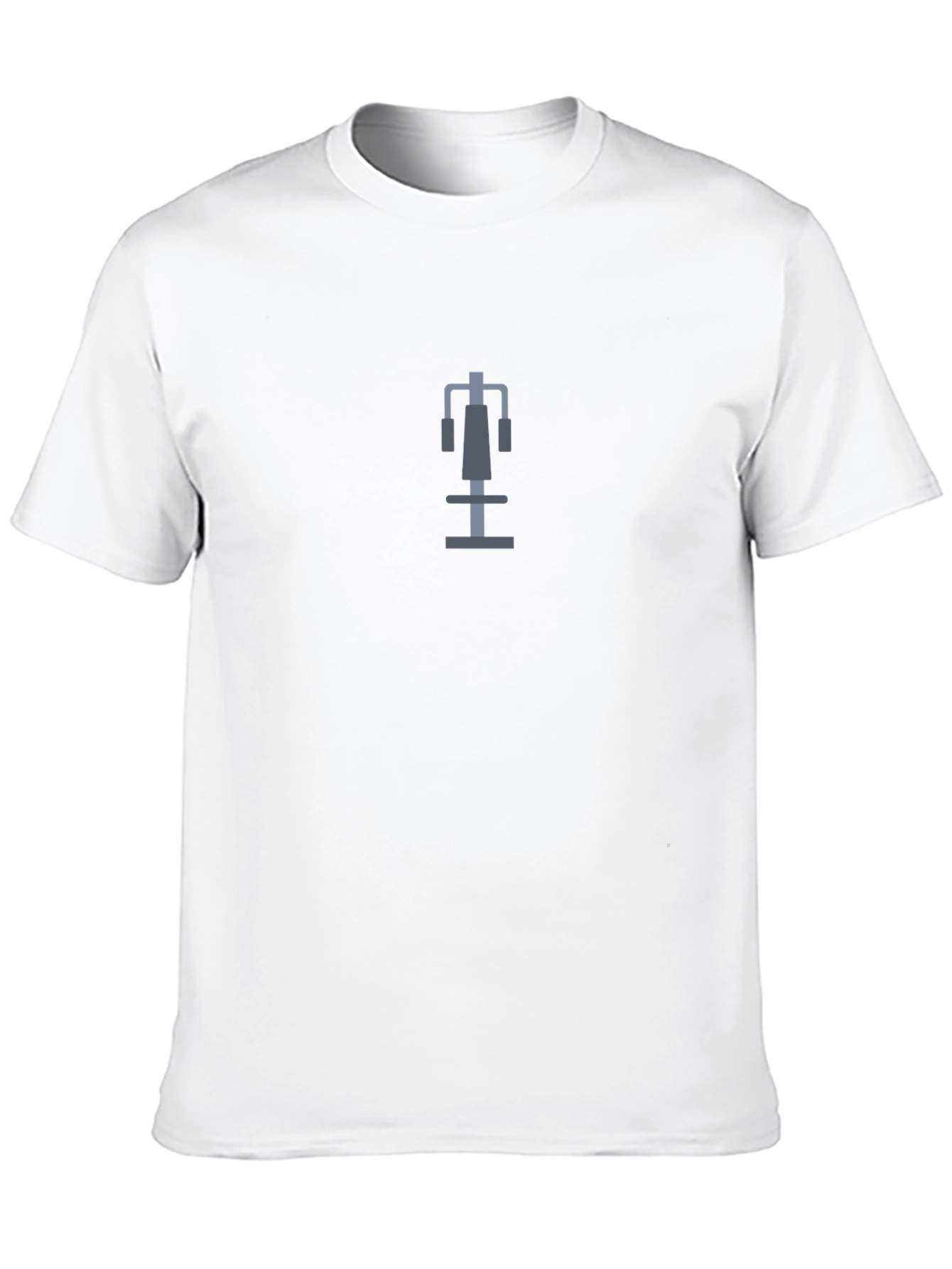 Mens Black T-Shirt with Gym Bench Graphic