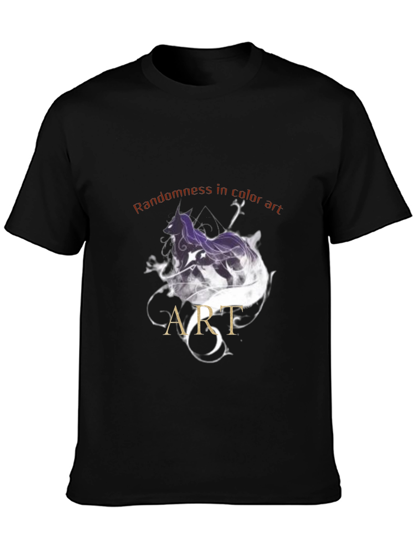 Abstract Art Graphic Tee - Mens Black T-Shirt