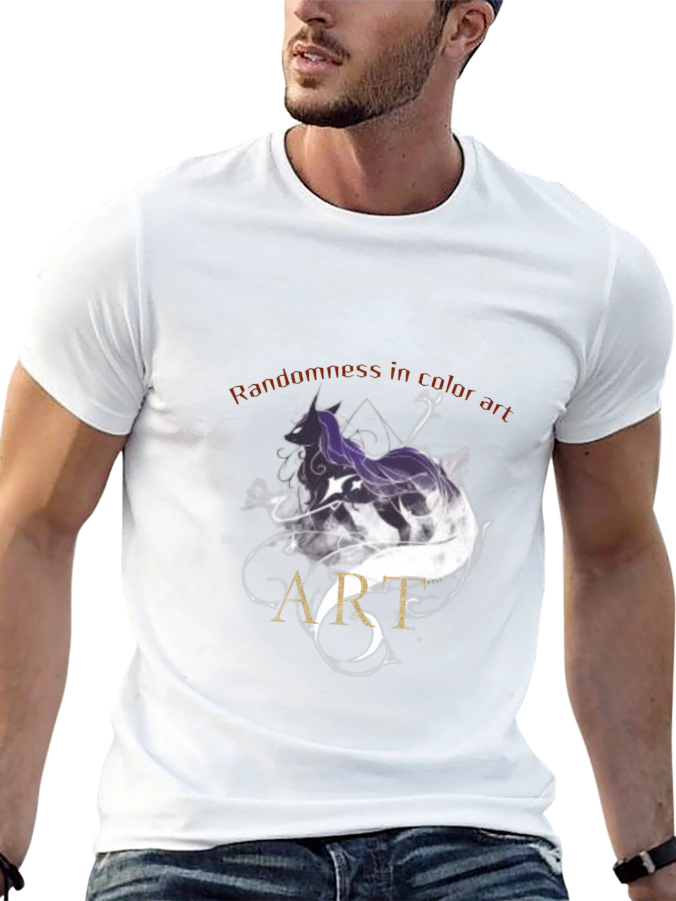 Abstract Art Graphic Tee - Mens Black T-Shirt