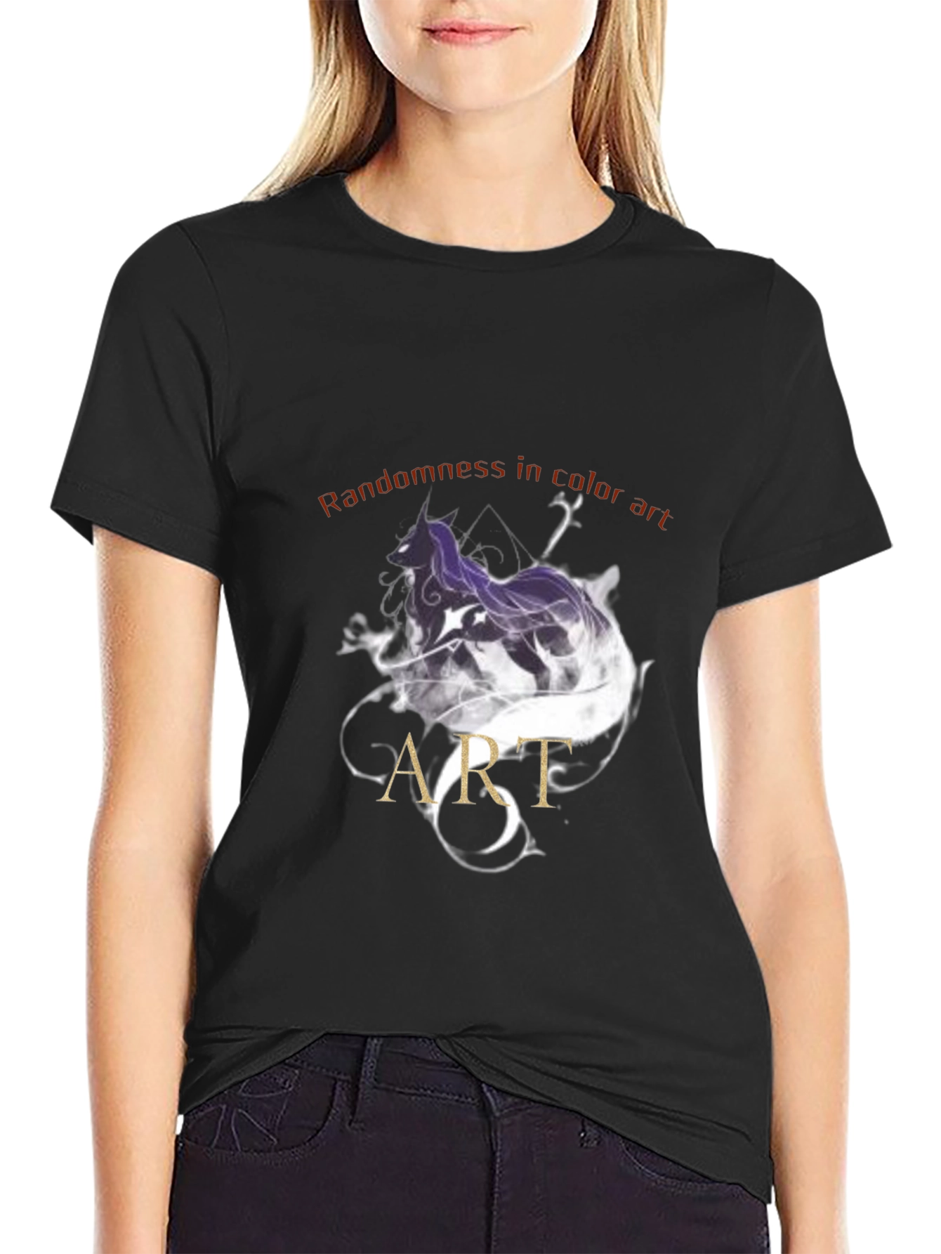 Abstract Art Graphic Tee - Mens Black T-Shirt