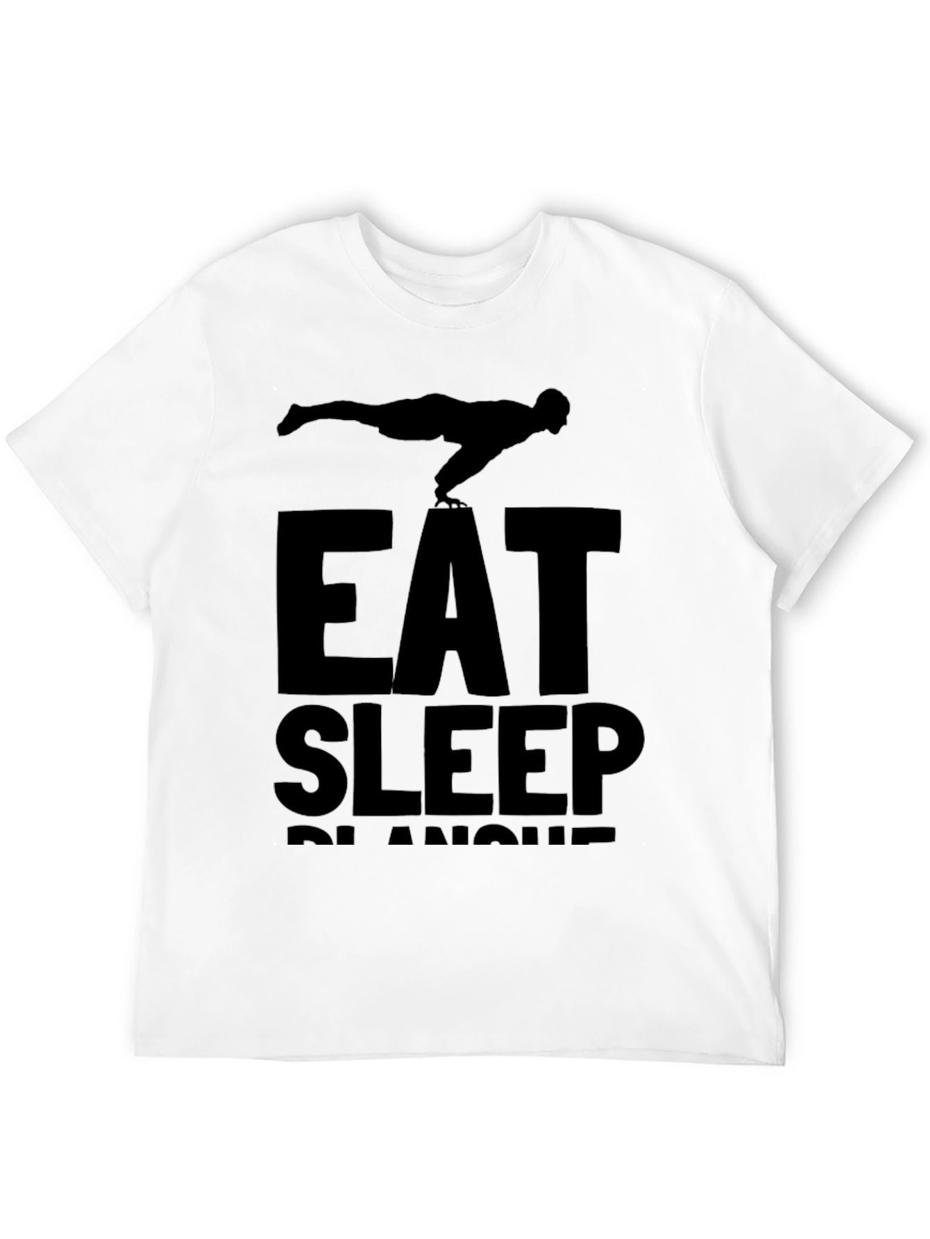 Eat Sleep Planche Black T-Shirt Gym Fitness