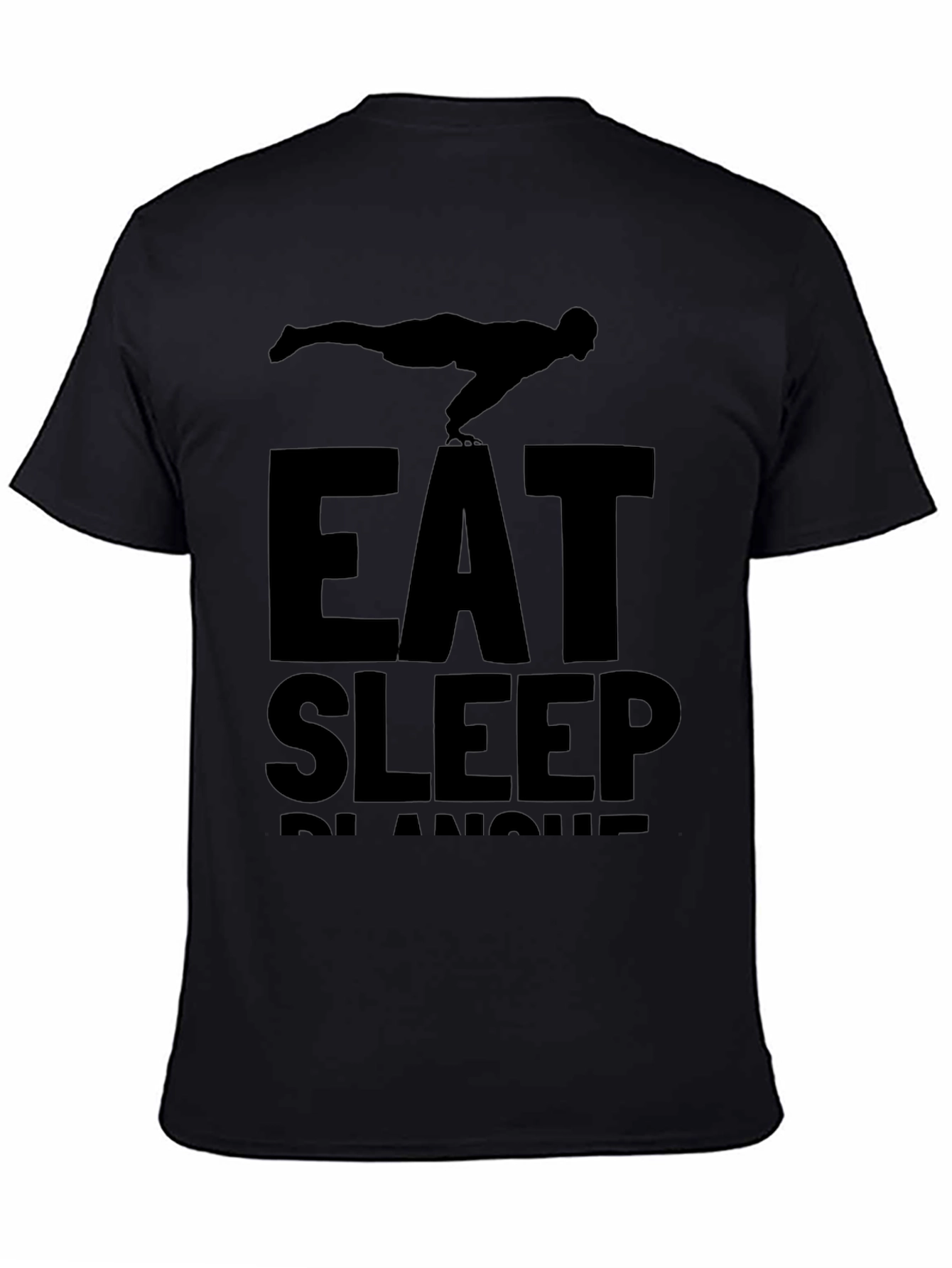 Eat Sleep Planche Black T-Shirt Gym Fitness