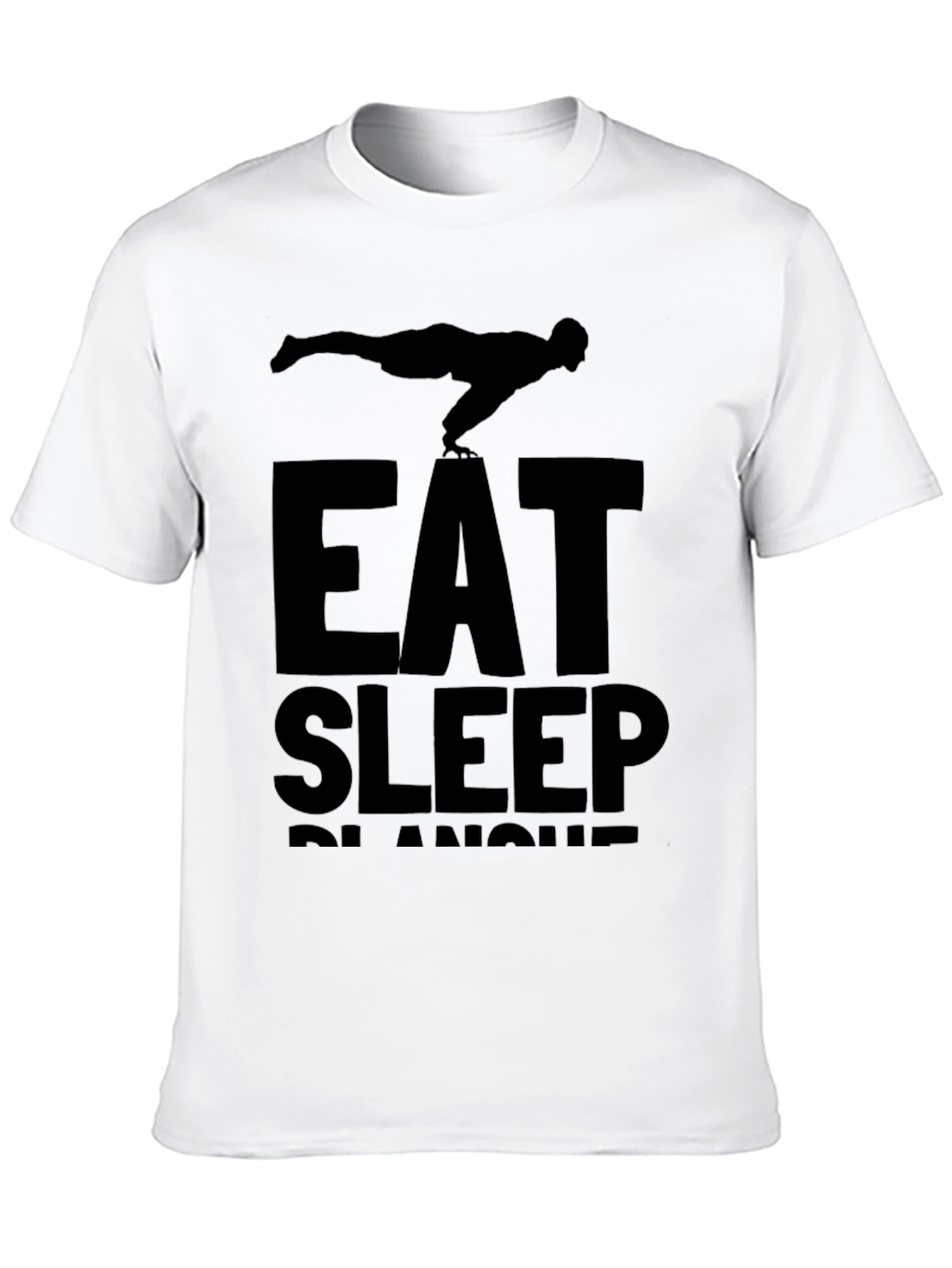 Eat Sleep Planche Black T-Shirt Gym Fitness