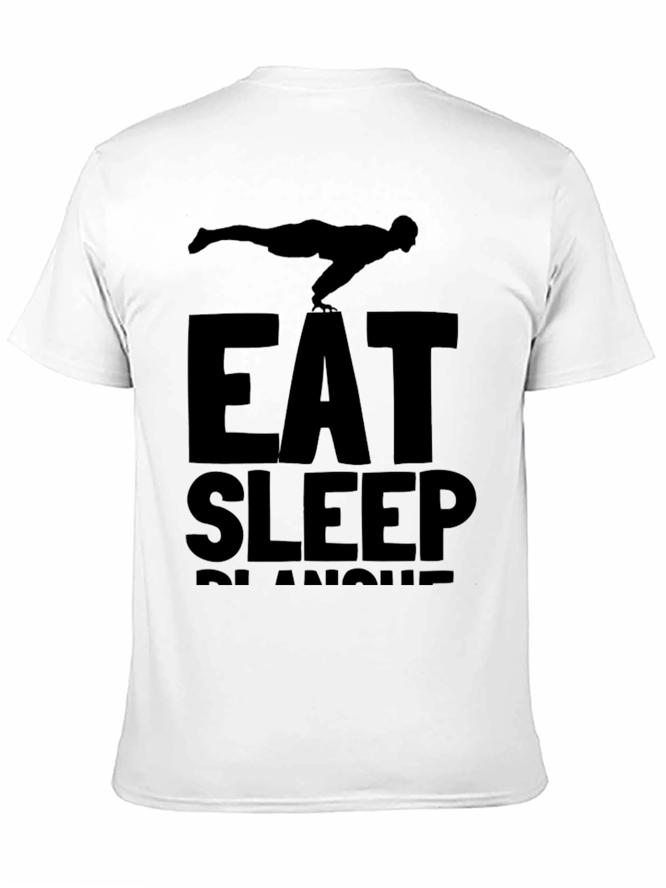 Eat Sleep Planche Black T-Shirt Gym Fitness