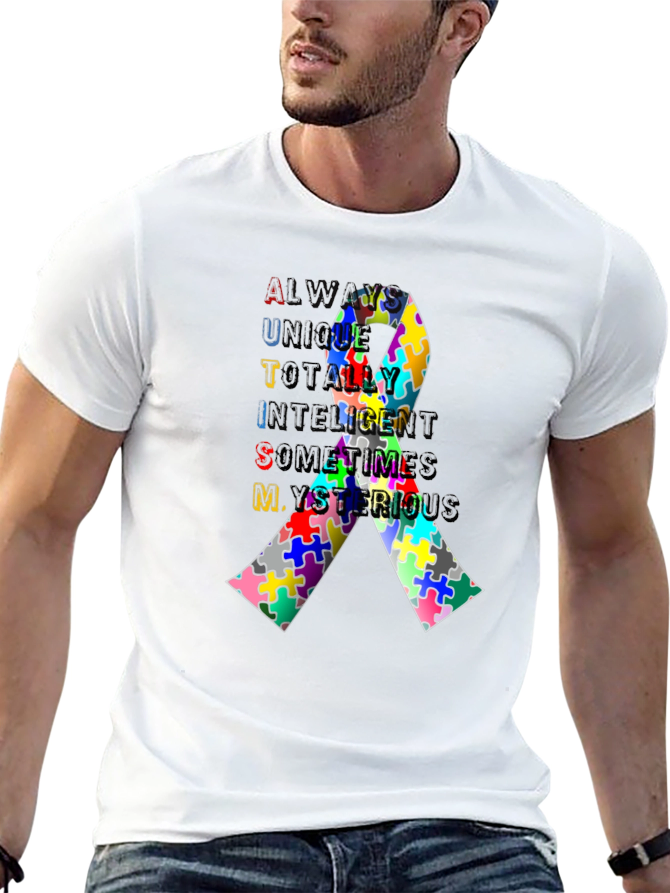 Autism Awareness Ribbon T-Shirt - Always Unique