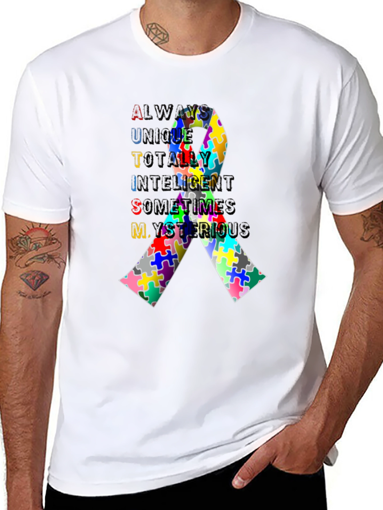 Autism Awareness Ribbon T-Shirt - Always Unique