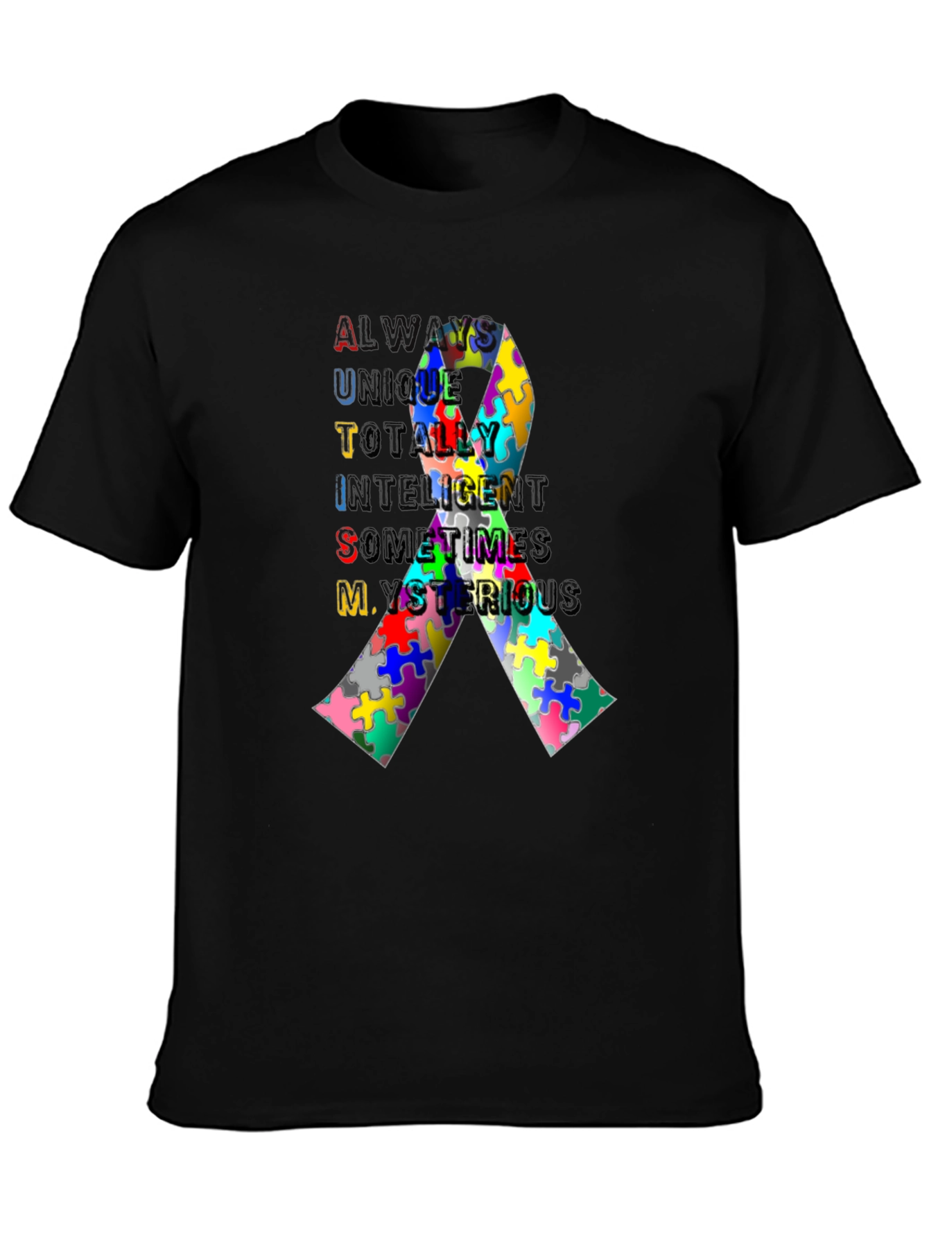 Autism Awareness Ribbon T-Shirt - Always Unique