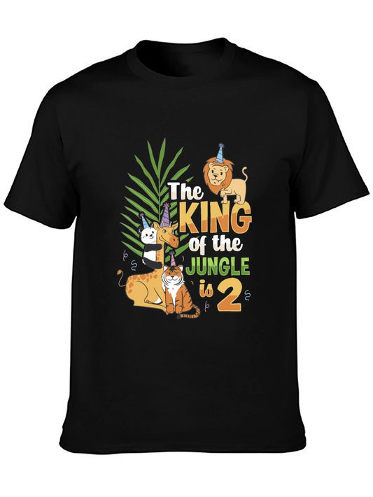 Jungle King Birthday T-Shirt Animal Theme