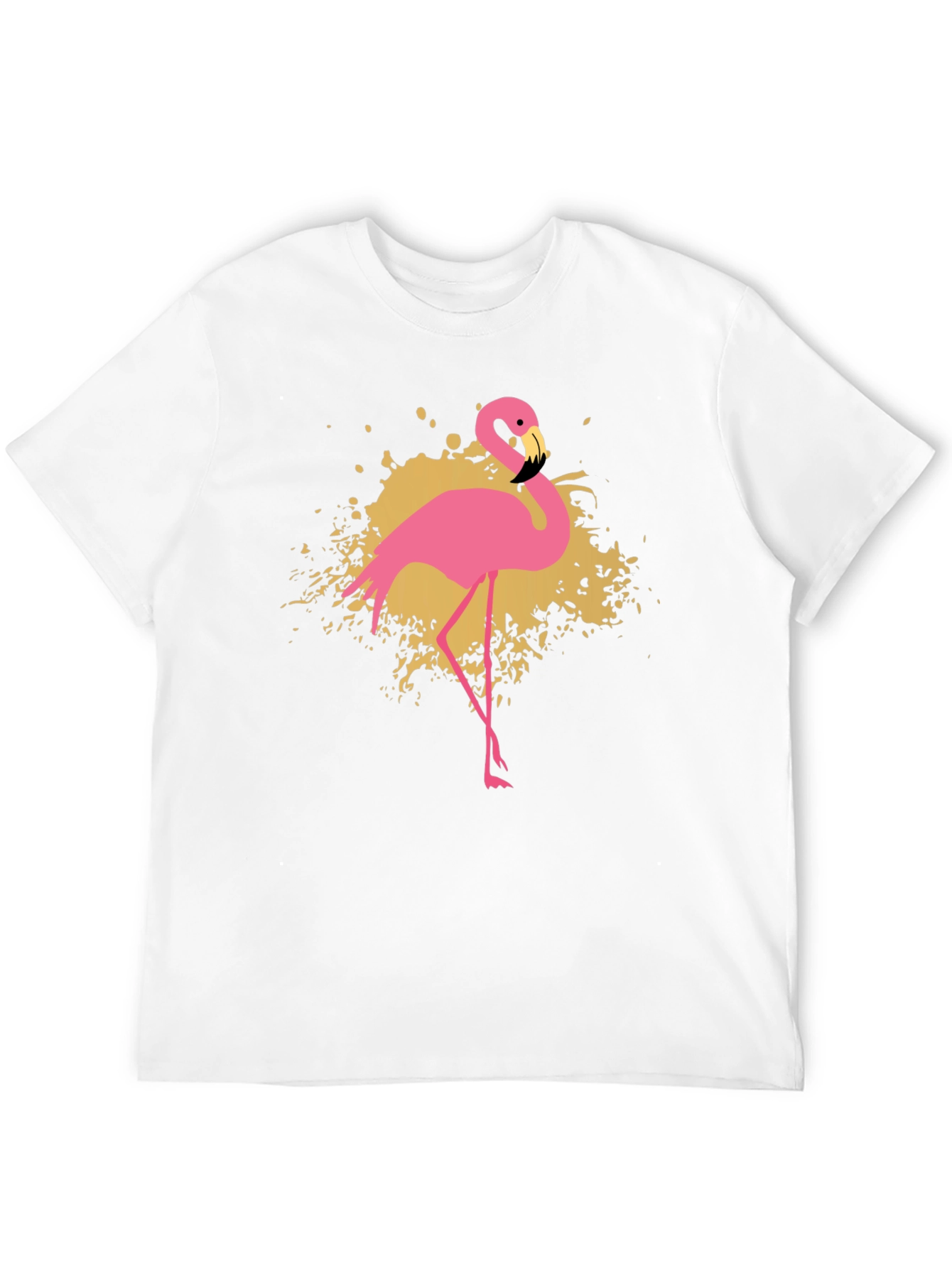 Flamingo Graphic T-Shirt - Stylish Black Tee
