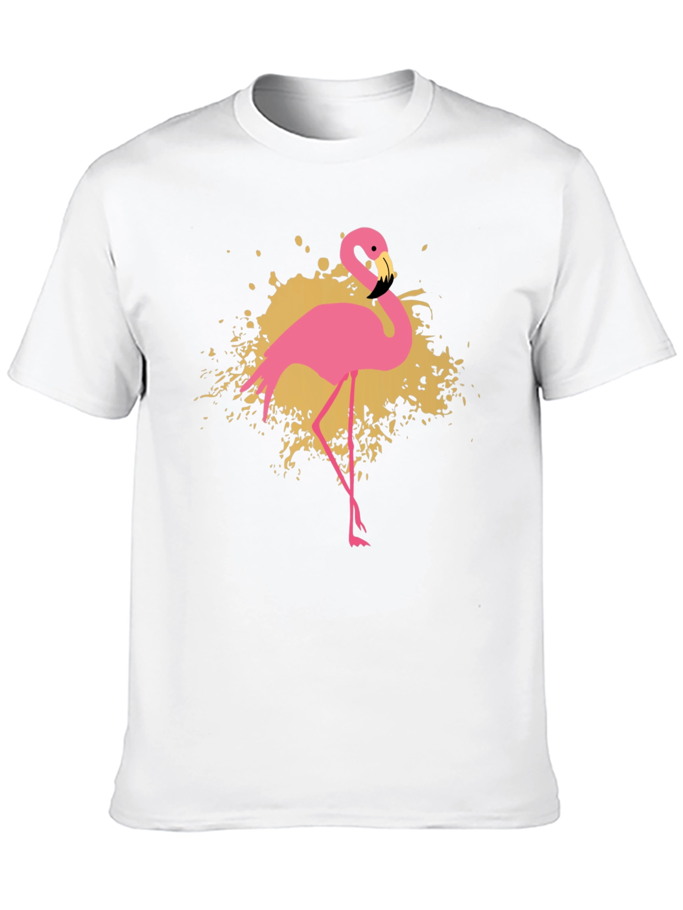 Flamingo Graphic T-Shirt - Stylish Black Tee