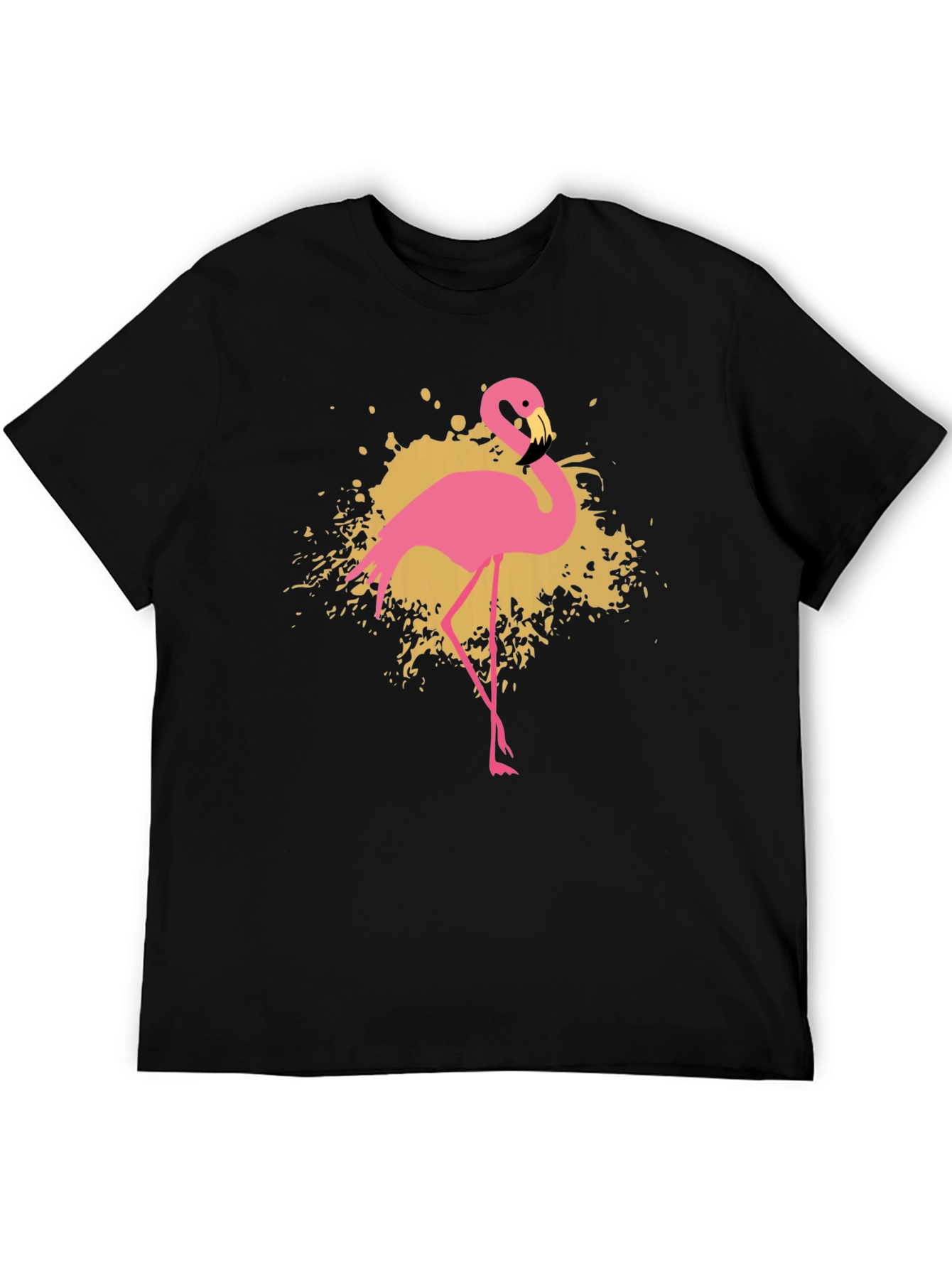 Flamingo Graphic T-Shirt - Stylish Black Tee