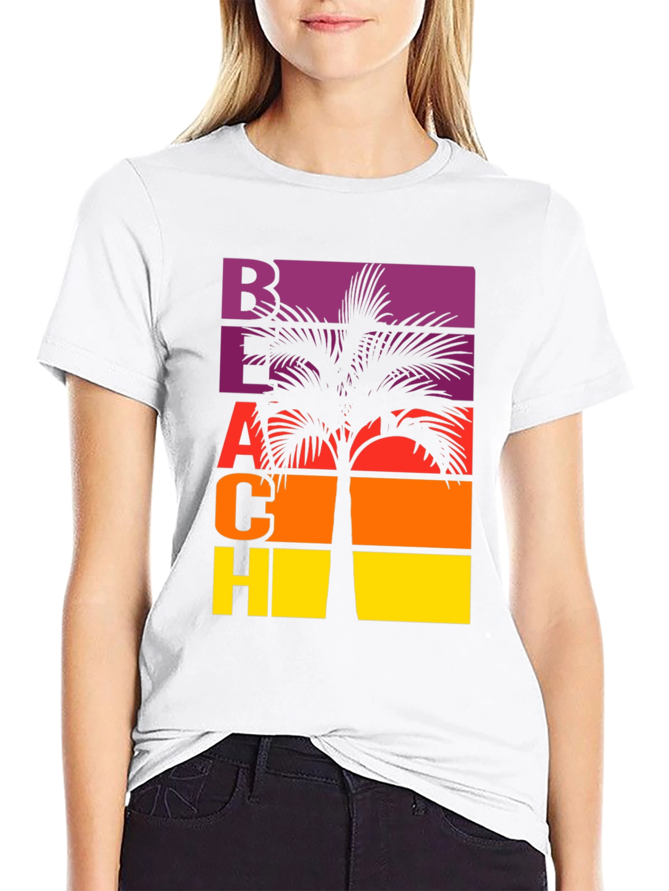Retro Beach Palm Tree T-Shirt