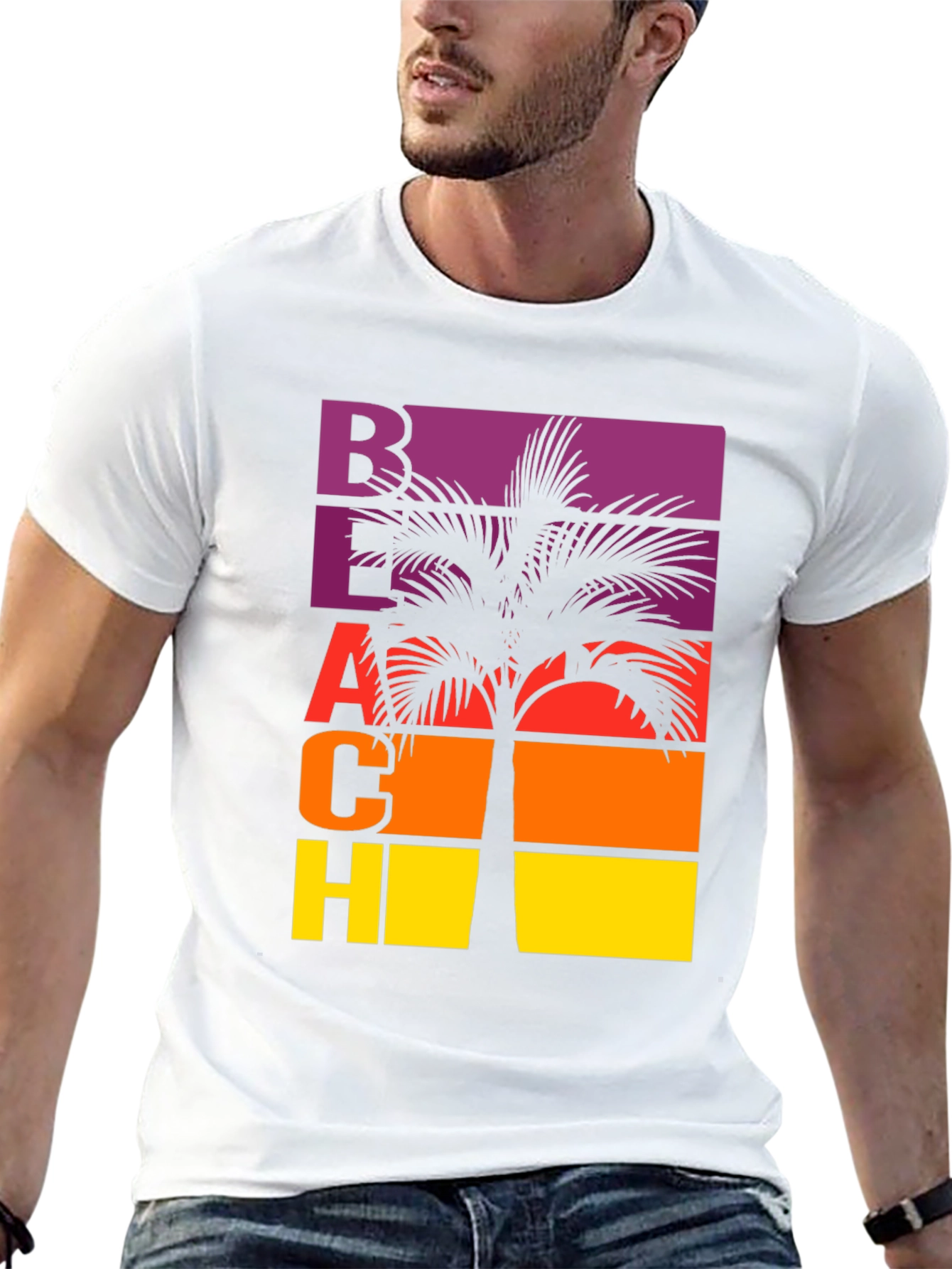 Retro Beach Palm Tree T-Shirt