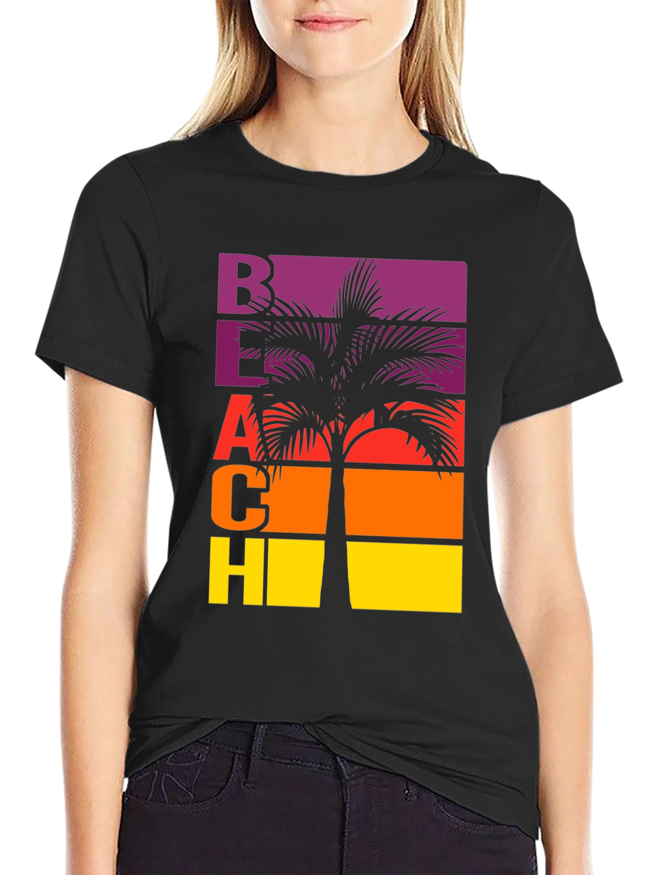 Retro Beach Palm Tree T-Shirt