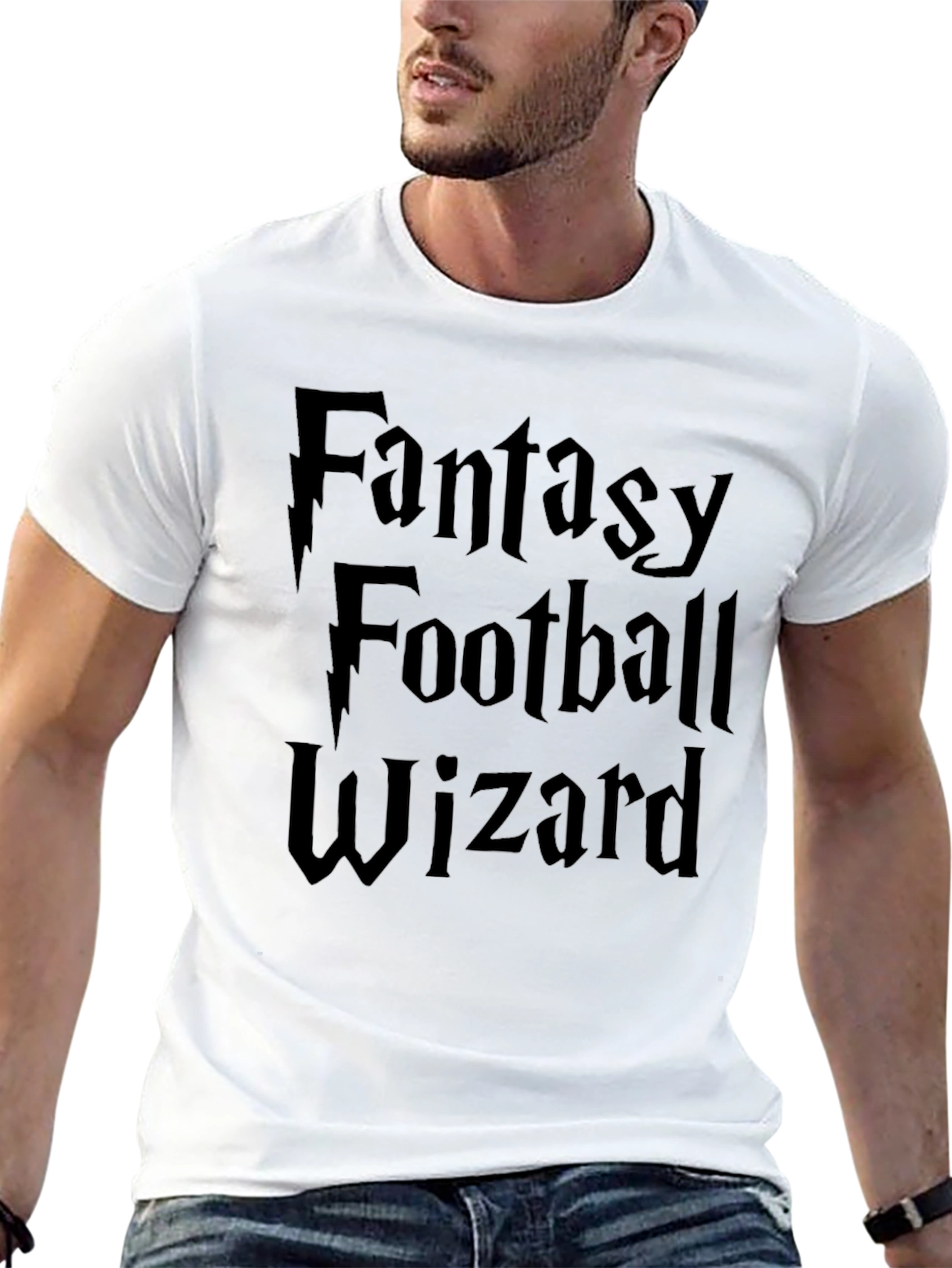 Fantasy Football Wizard Black T-Shirt