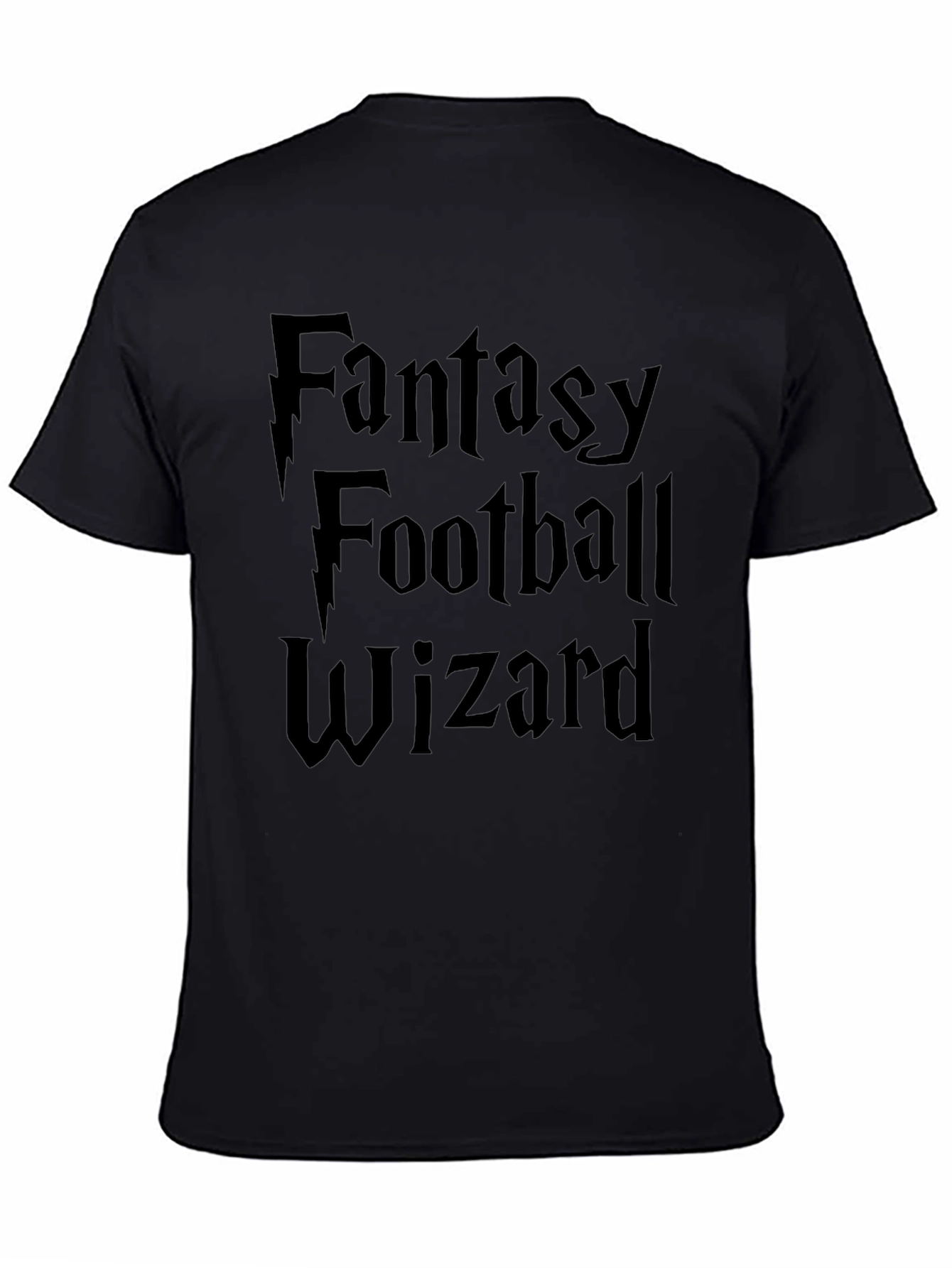 Fantasy Football Wizard Black T-Shirt