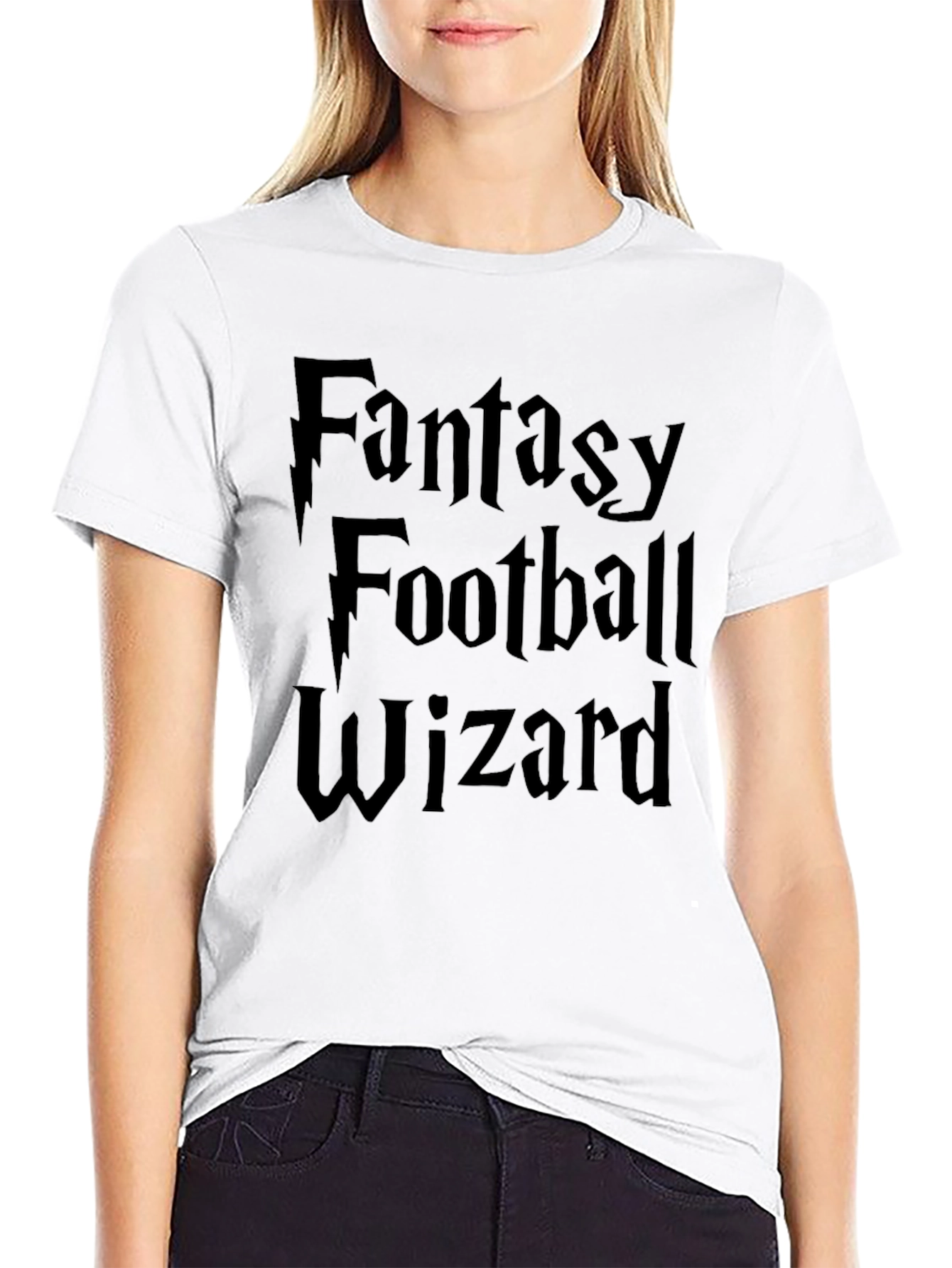 Fantasy Football Wizard Black T-Shirt