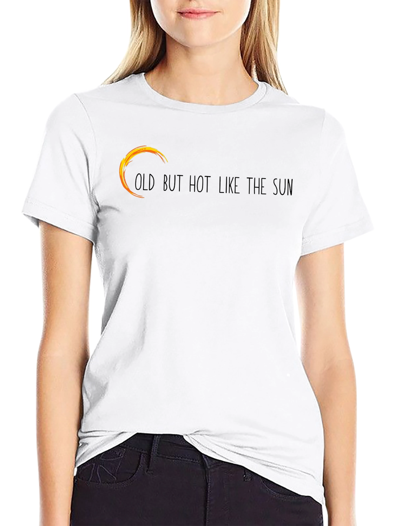 Old But Hot Like The Sun Black Graphic Tee