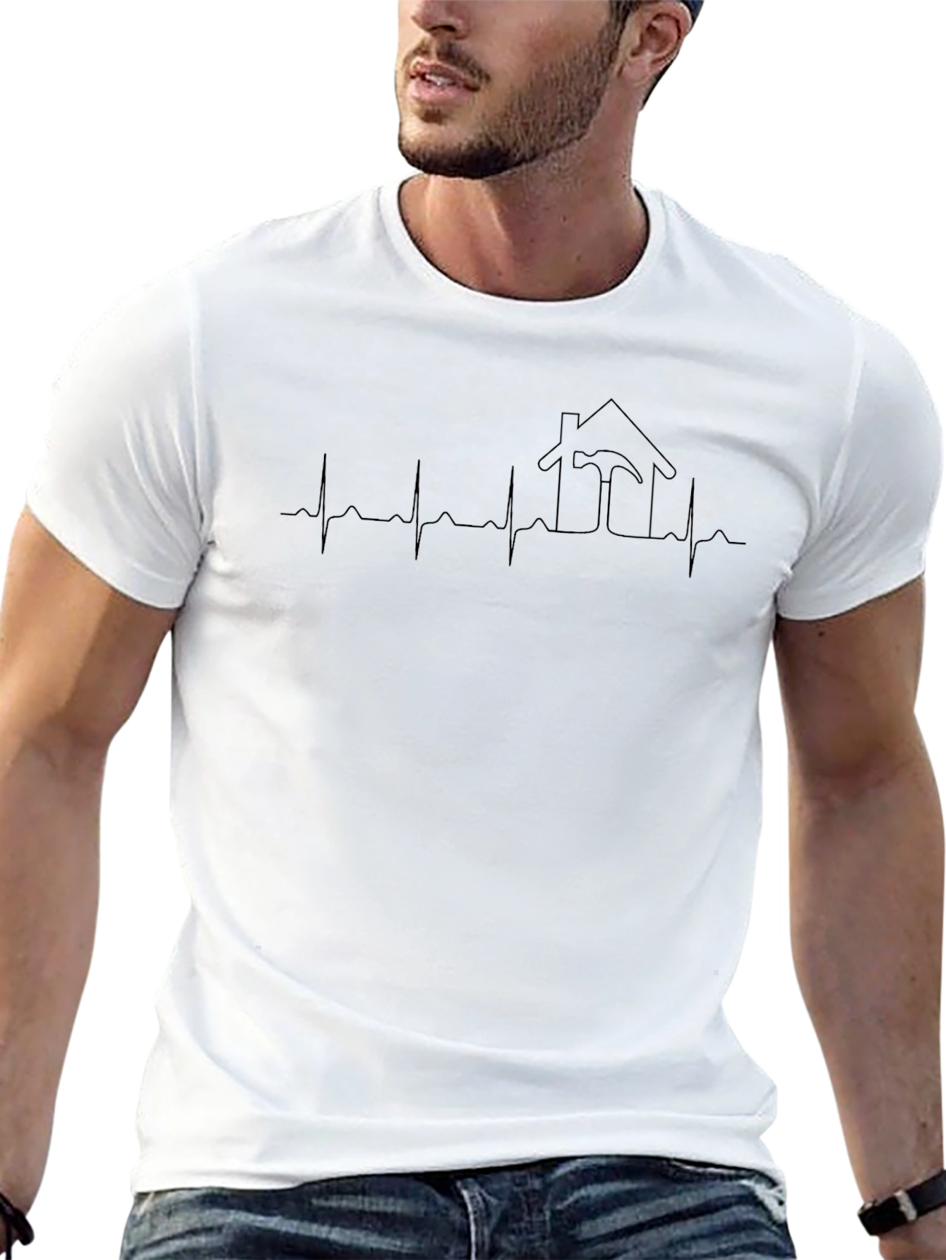 Heartbeat House Builder T-Shirt - Black