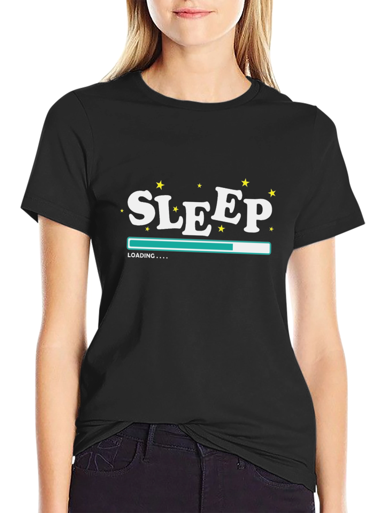 Sleep Loading Graphic Tee - Black