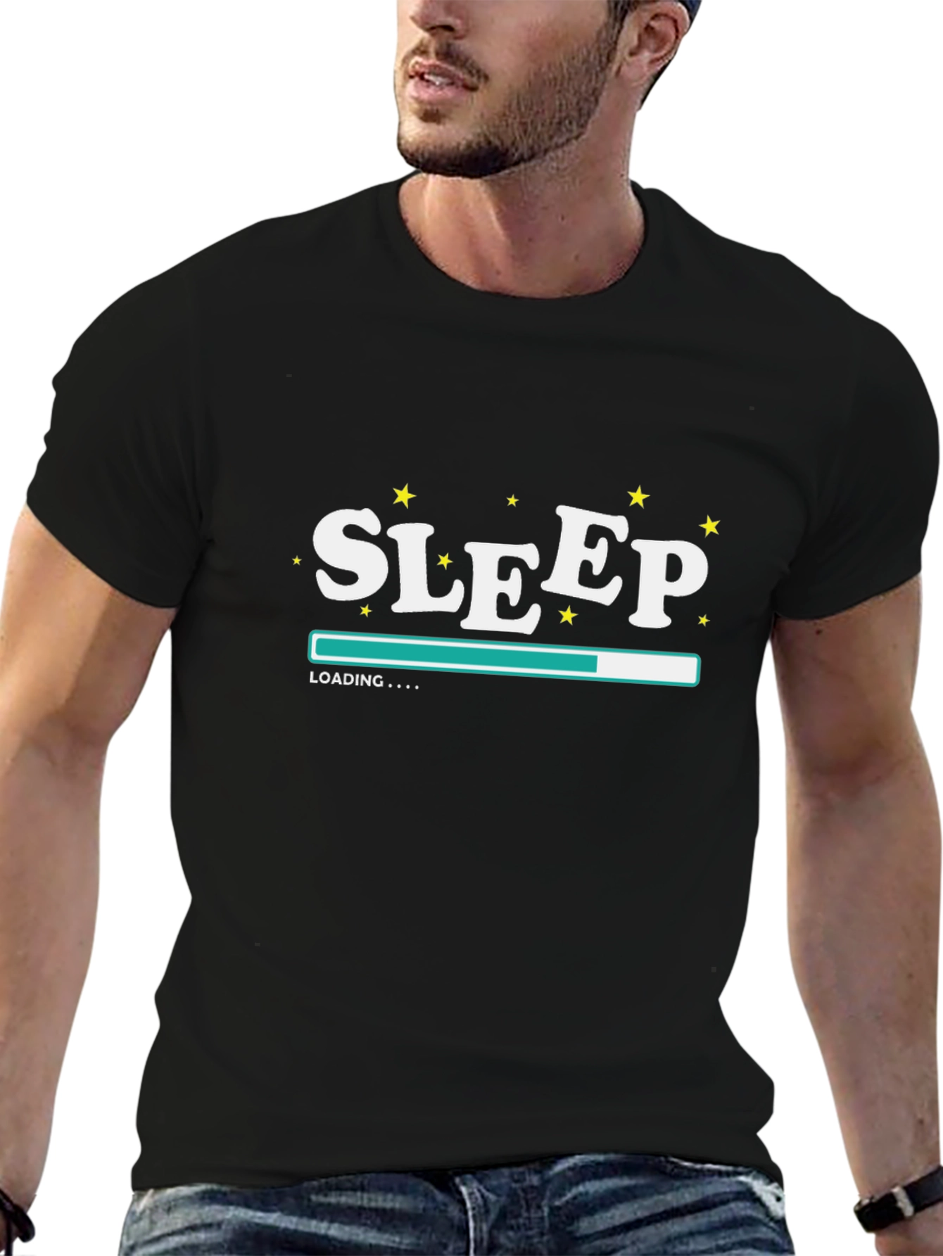 Sleep Loading Graphic Tee - Black