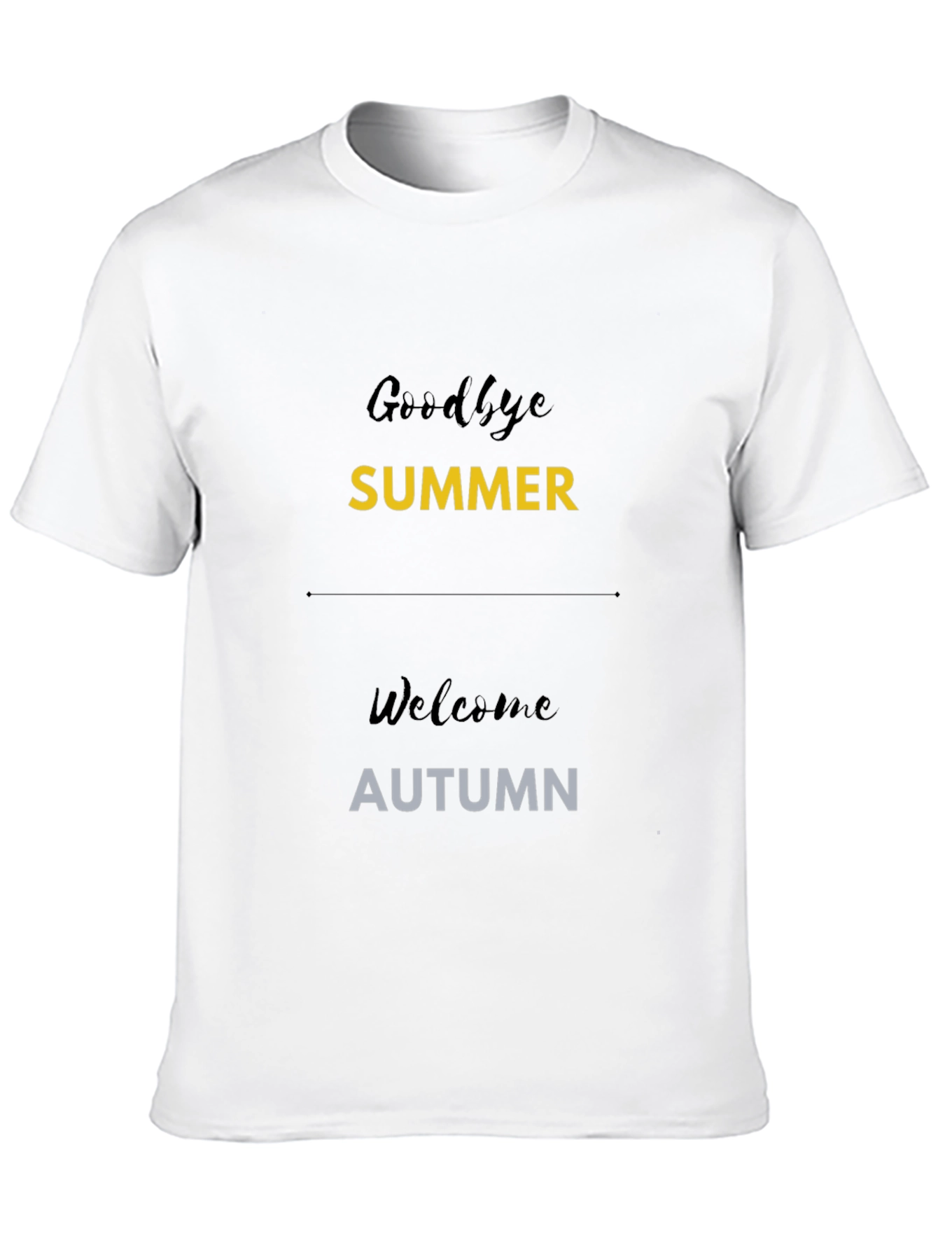 Goodbye Summer Welcome Autumn Black T-Shirt