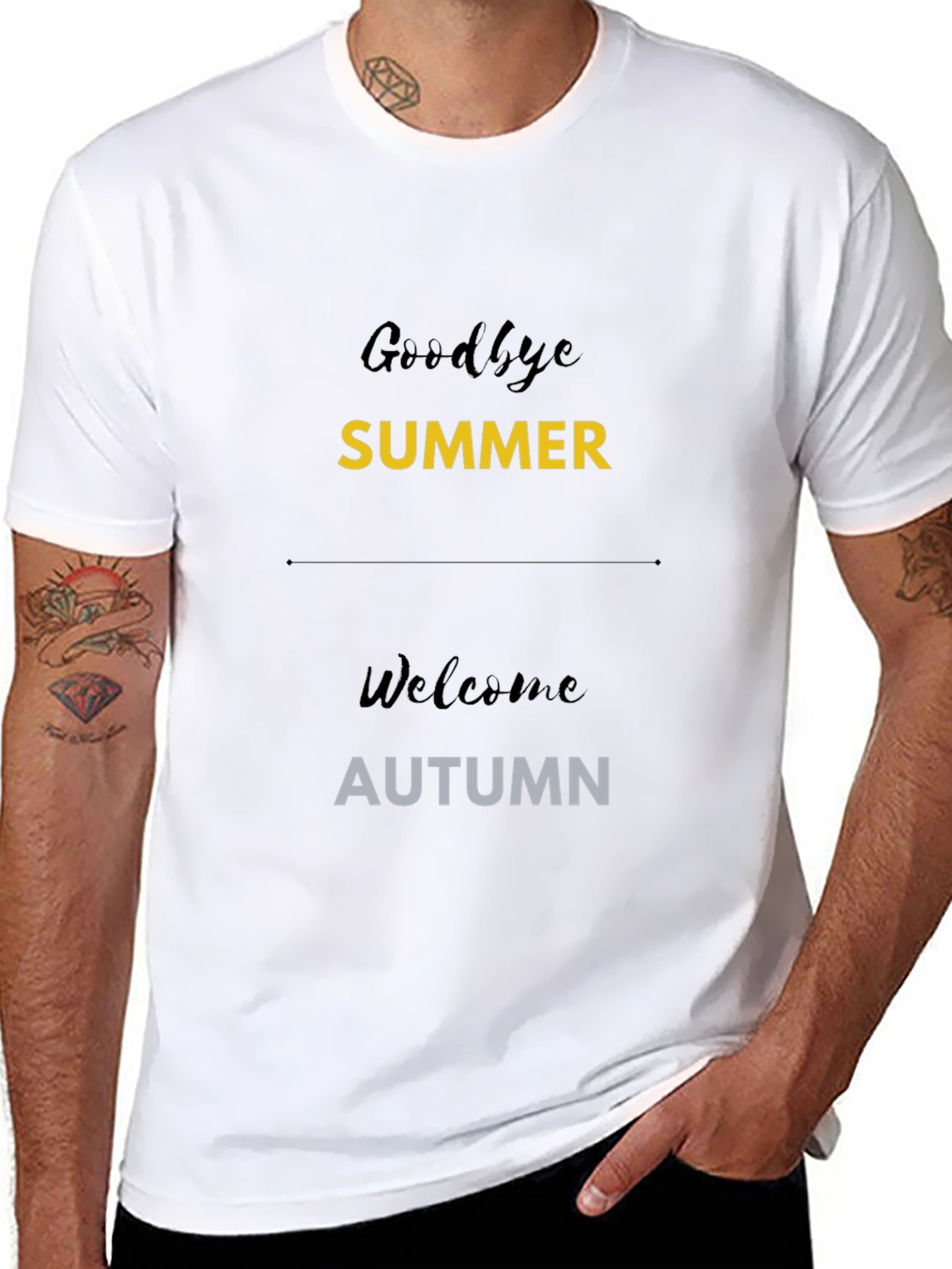 Goodbye Summer Welcome Autumn Black T-Shirt