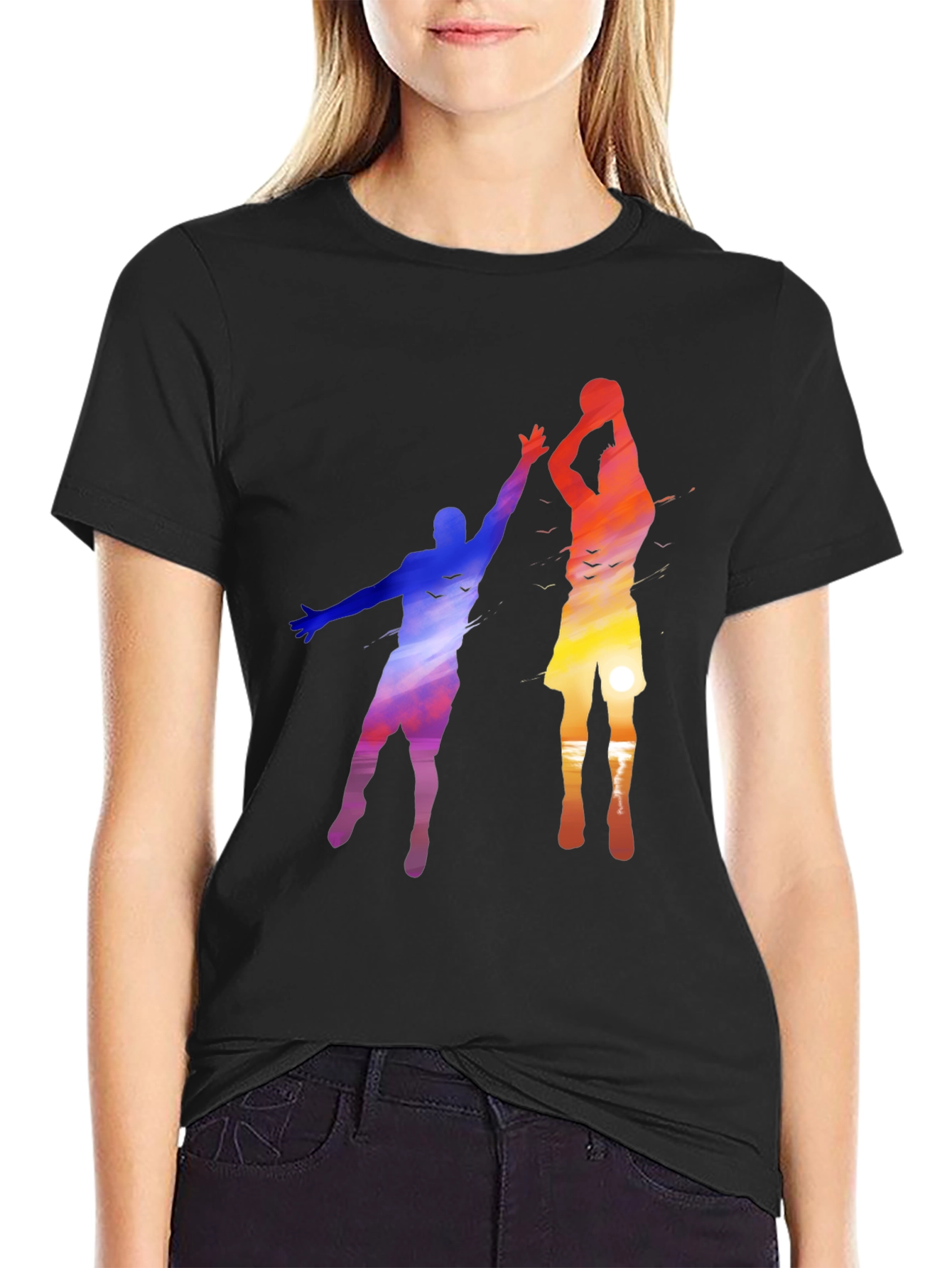 Sunset Basketball Graphic Tee