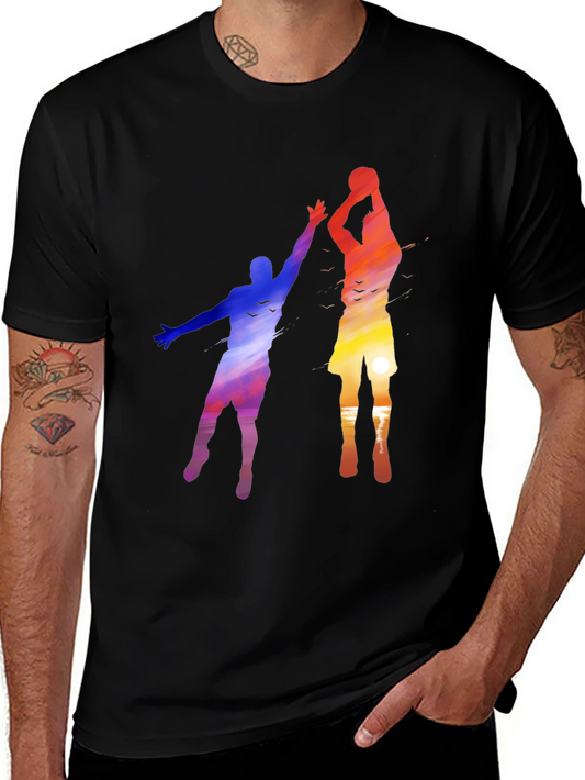 Sunset Basketball Graphic Tee